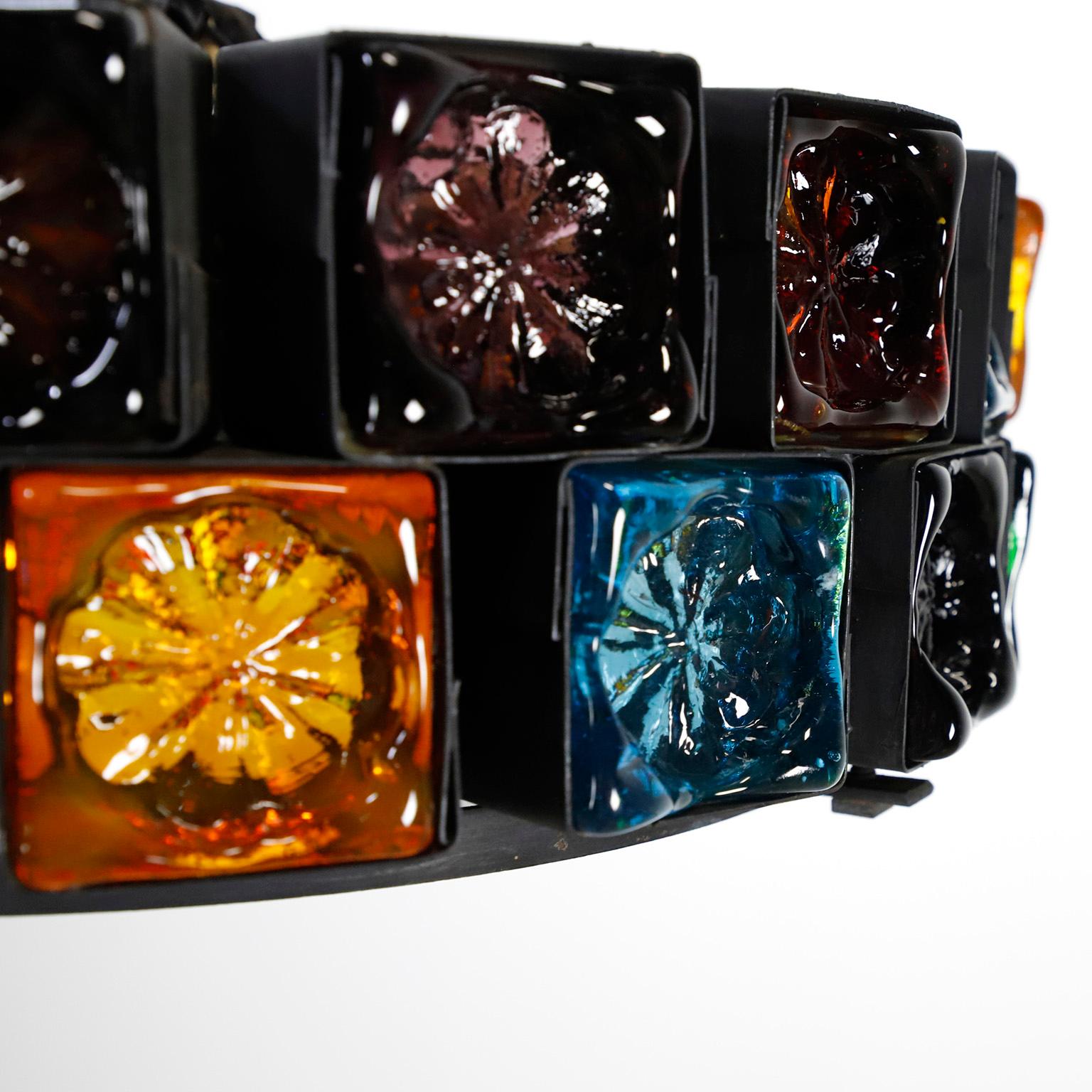 Lámparas de cristal soplado a mano de Feders Brutalista en venta