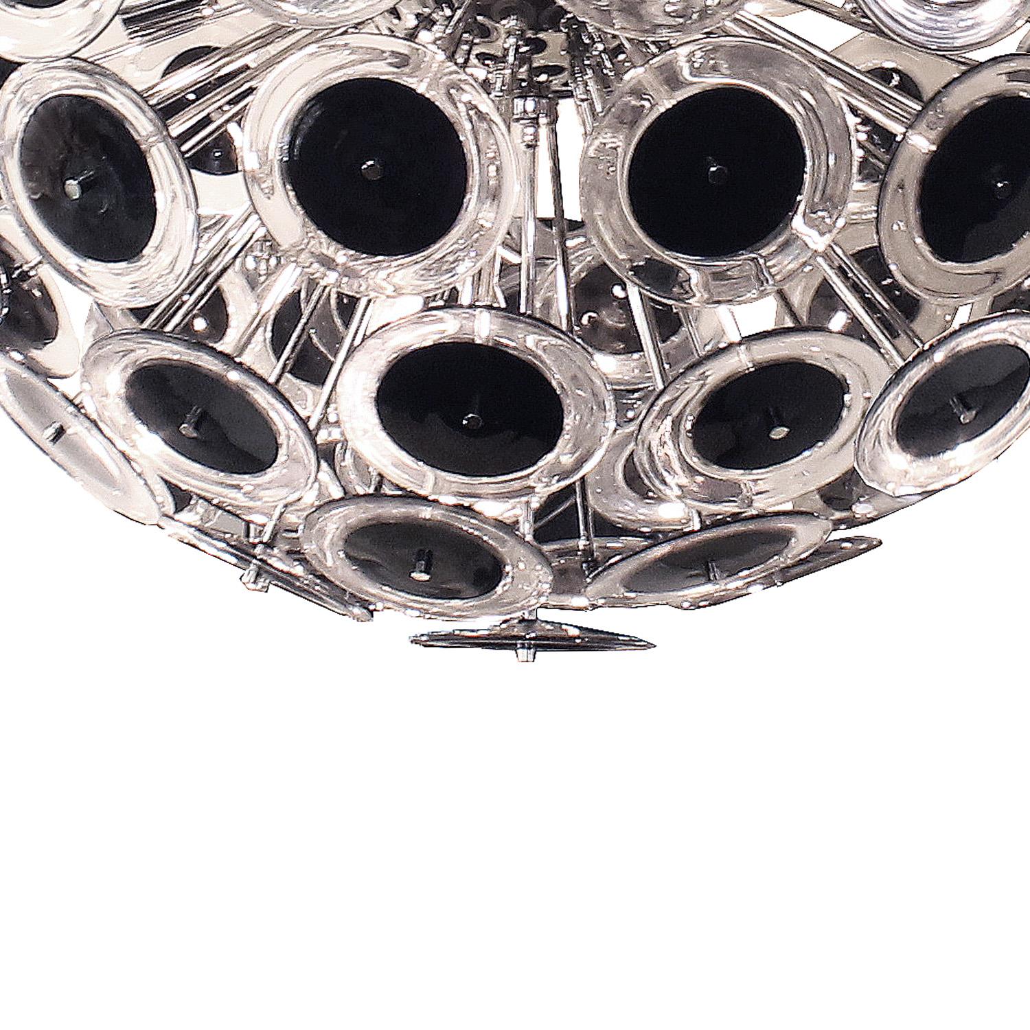 Moderne Lustre à disques en verre soufflé à la main de style Spoutnik, 2022 en vente