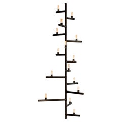 Araña de cristal soplado y acero tallado a mano  Escala monumental  Personalizable