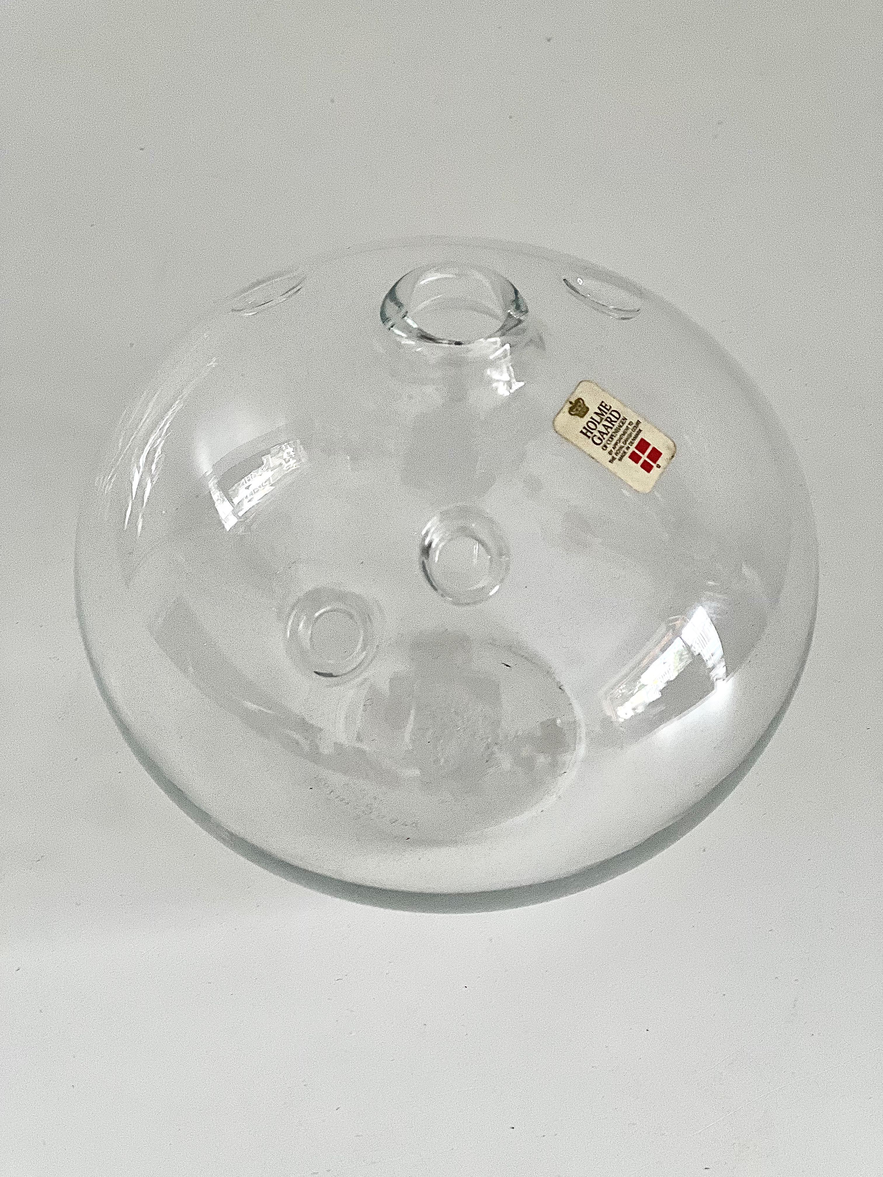 Scandinavian Modern Hand blown glass Meteor Vase by Michael Bang for Holmegaard, Denmark 1970s For Sale