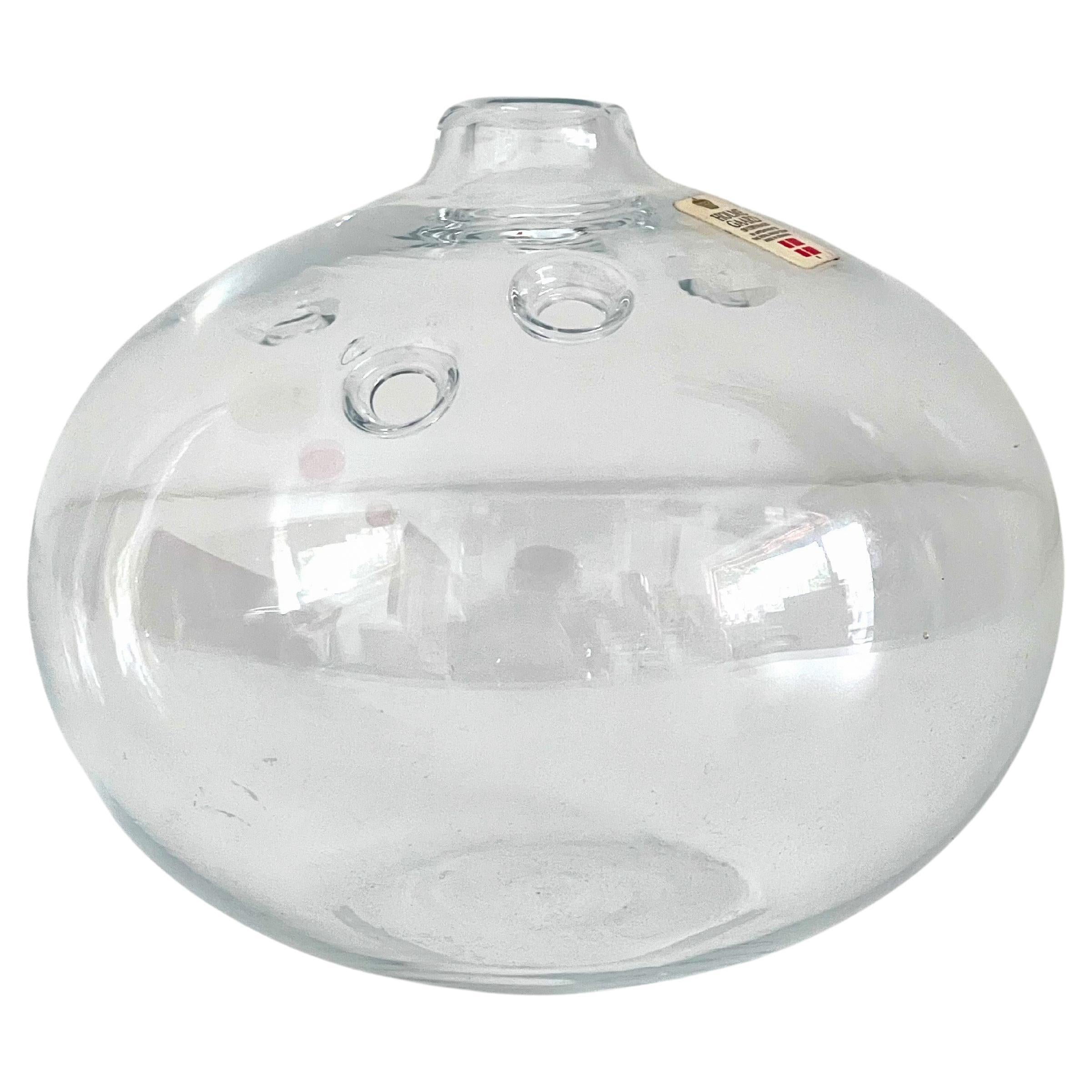 Hand blown glass Meteor Vase by Michael Bang for Holmegaard, Denmark 1970s