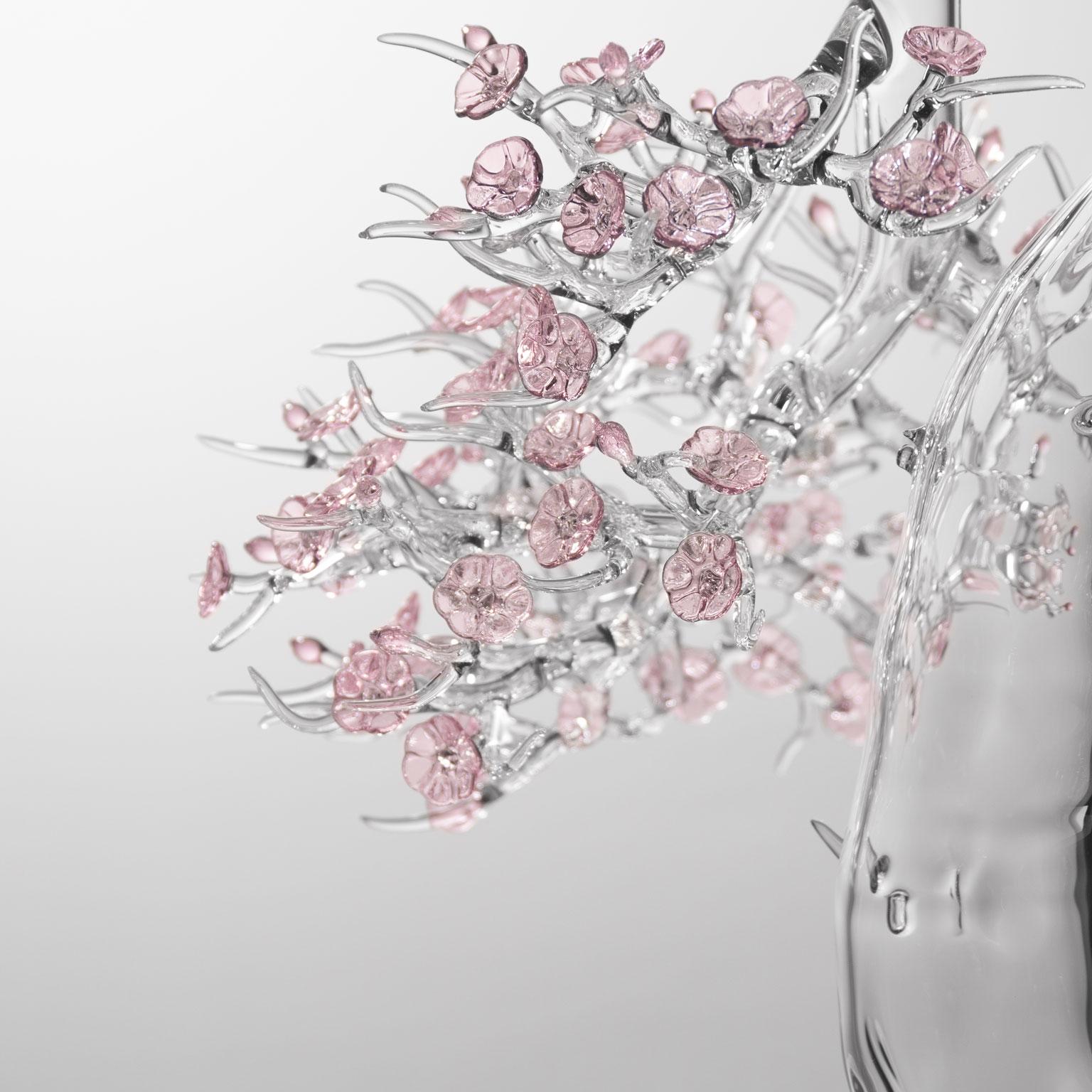 Contemporary Blossom Bonsai Hand Blown Glass Sculpture 2023 #02 Simone Crestani For Sale 1