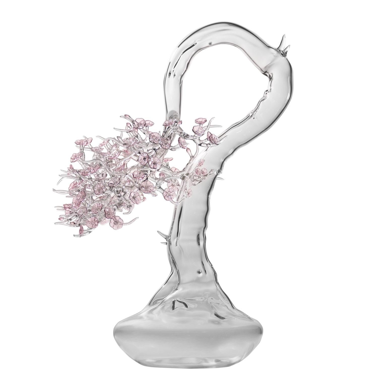 Hand Blown Glass Sculpture Blossom Bonsai 2023 #02 by Simone Crestani For Sale 1
