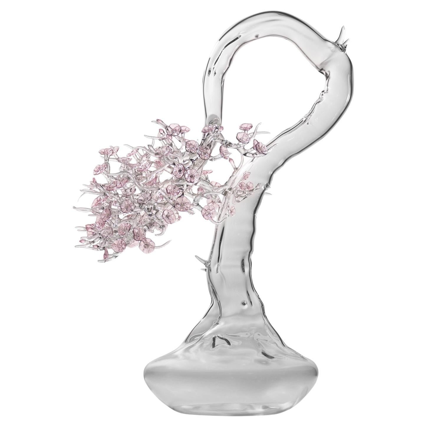 Contemporary Blossom Bonsai Hand Blown Glass Sculpture 2023 #02 Simone Crestani For Sale