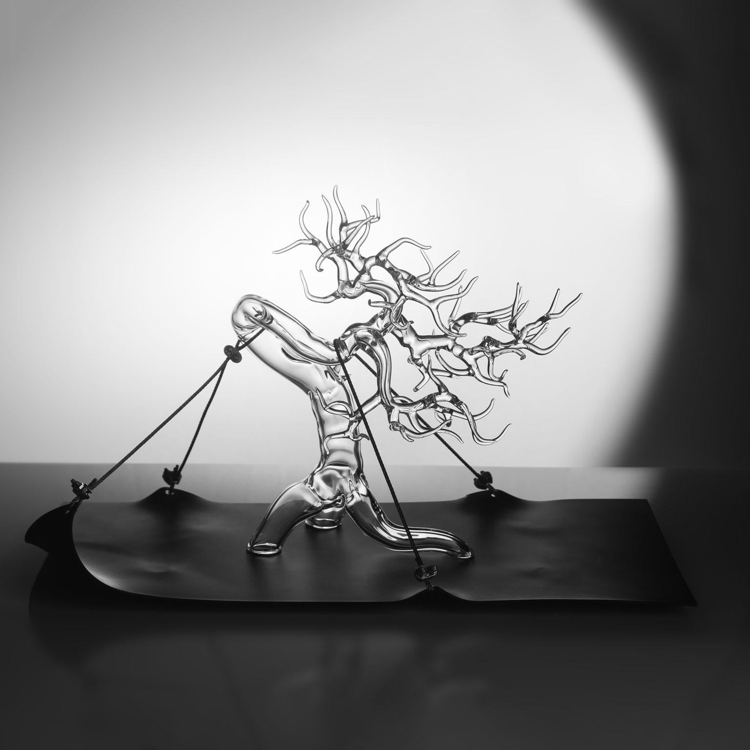 Contemporary Hand Blown Glass Sculpture 