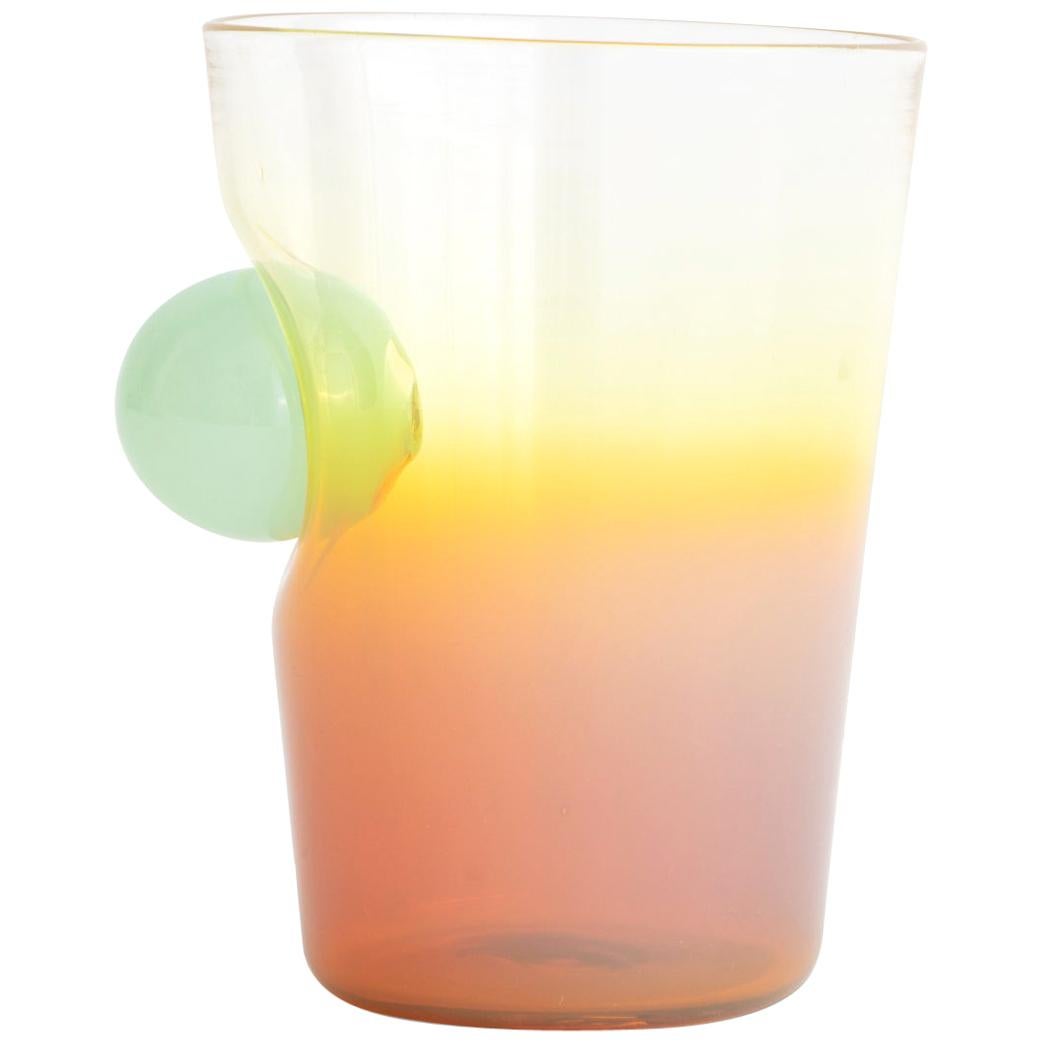 Handblown Glass Sunrise Sunset Cup 4 For Sale