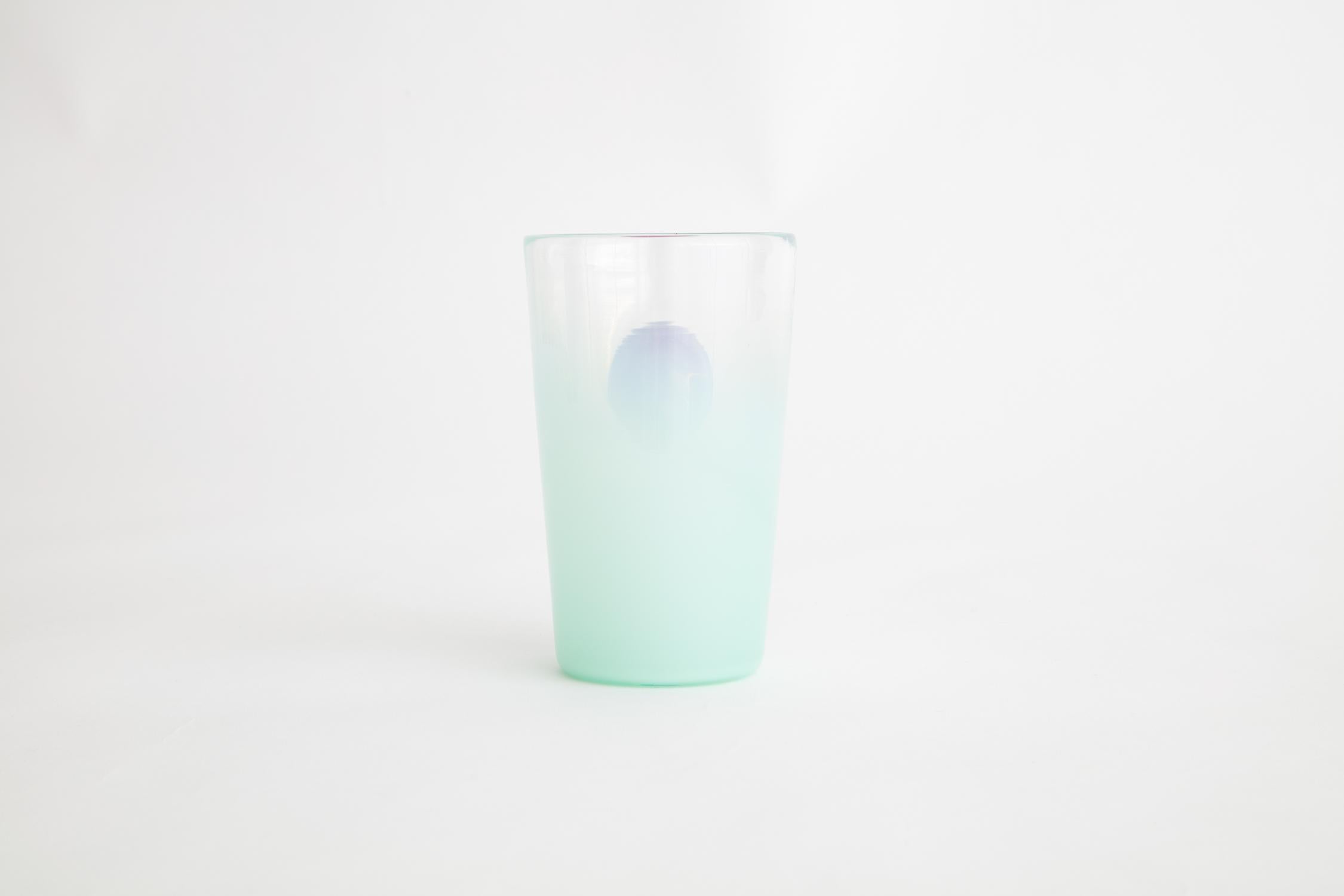 Modern Sunrise Sunset Cup 5 Handblown Glass Tumbler For Sale