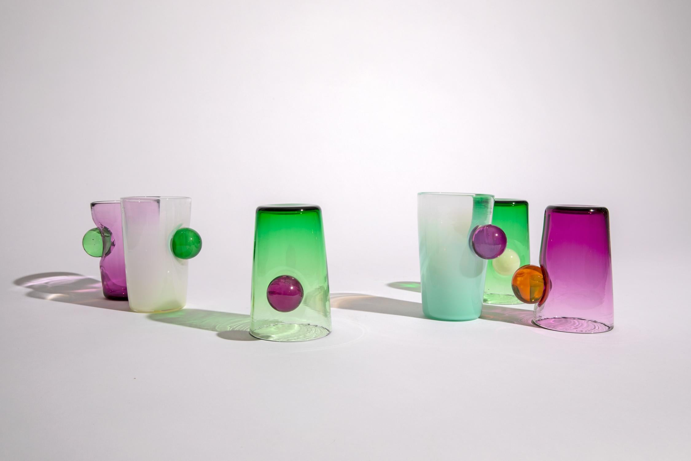 Sunrise Sunset Cup 5 mundgeblasenes Glasbecher im Zustand „Neu“ im Angebot in Brooklyn, NY