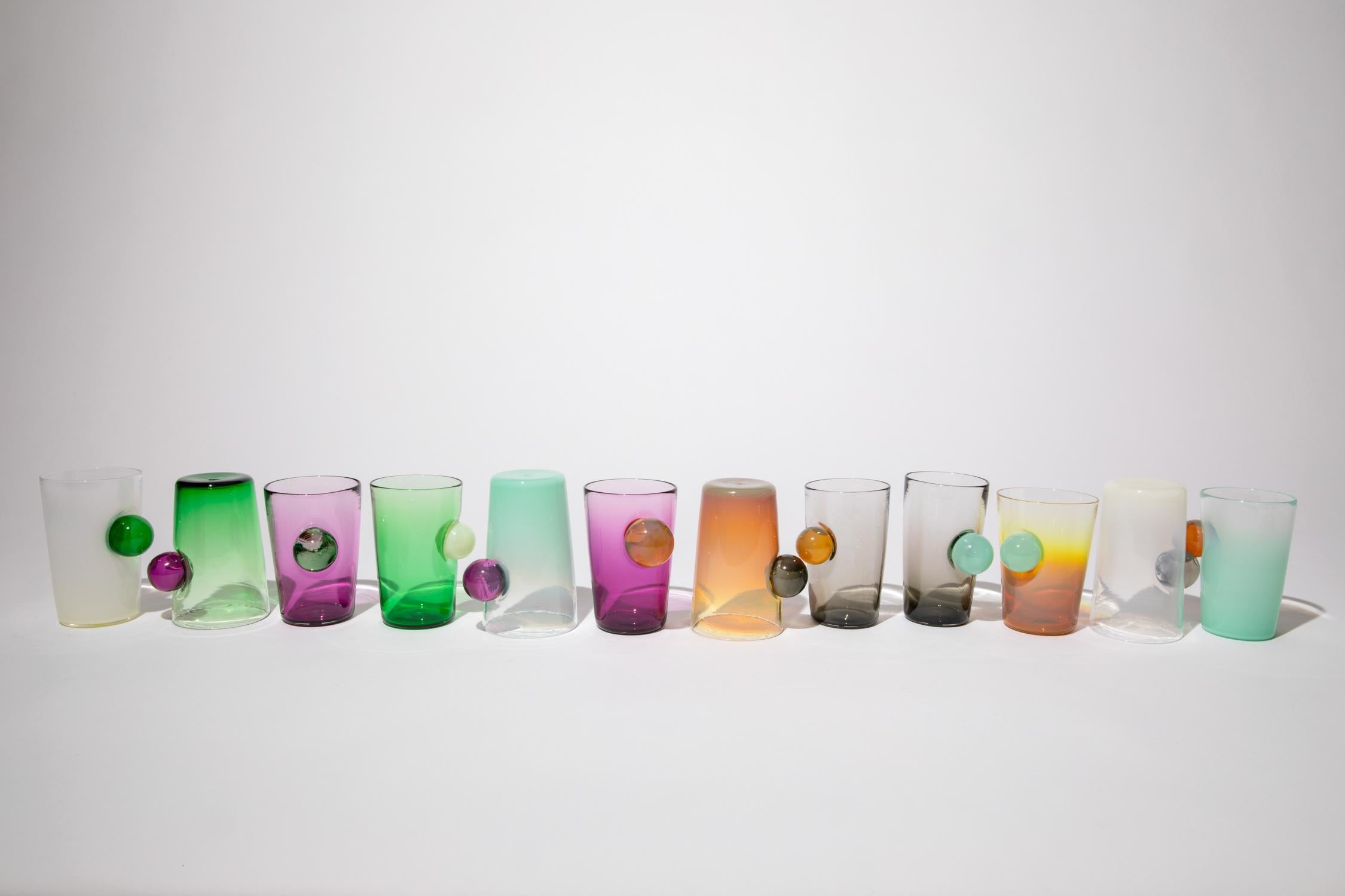 Taza de cristal soplado Amanecer Atardecer 8 Siglo XXI y contemporáneo en venta