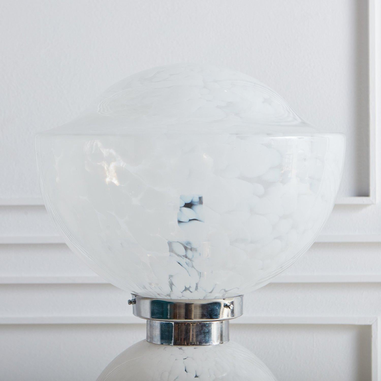 Hand Blown Glass Table Lamp in the Style of Carlo Nason, Italy 1970s 1