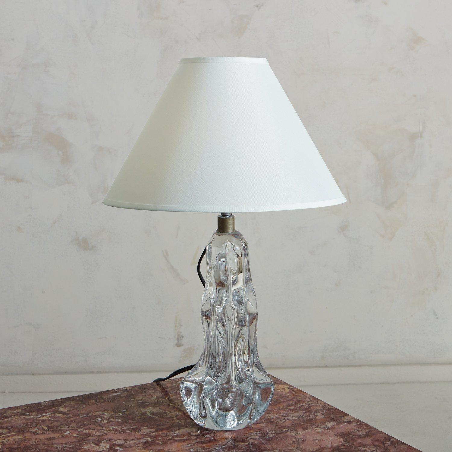 A petite vintage hand blown glass table lamp sourced in Italy. Does not include shade. 

