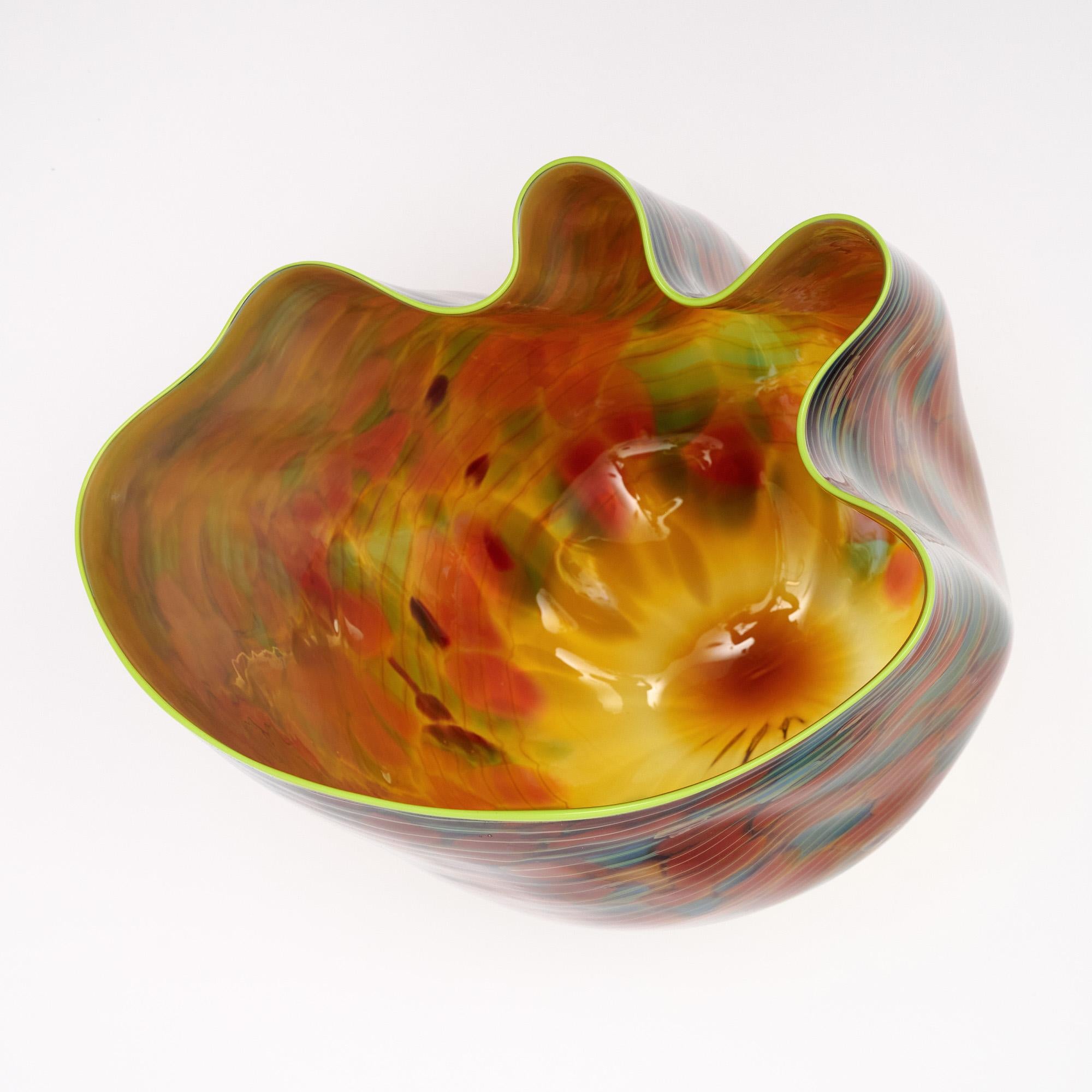 American Hand-Blown Glass Vase by Chihuly For Sale