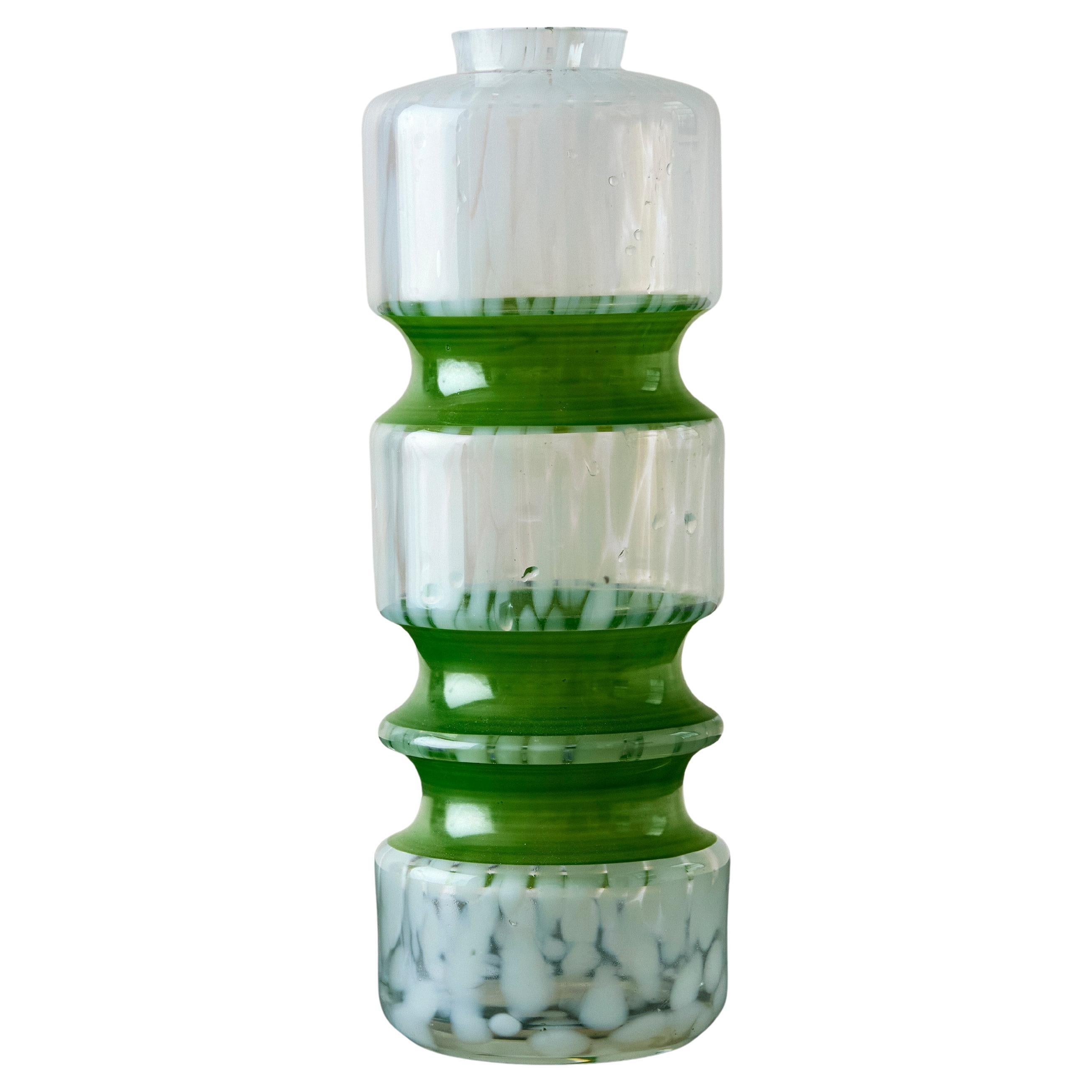 Vase en verre soufflé à la main par Jan Gabrhel en vente