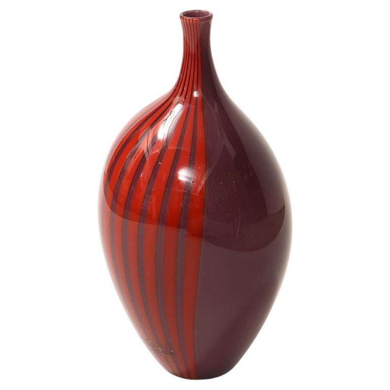 Hand Blown Glass Vase by Lino Tagliapietra for F3 International For Sale