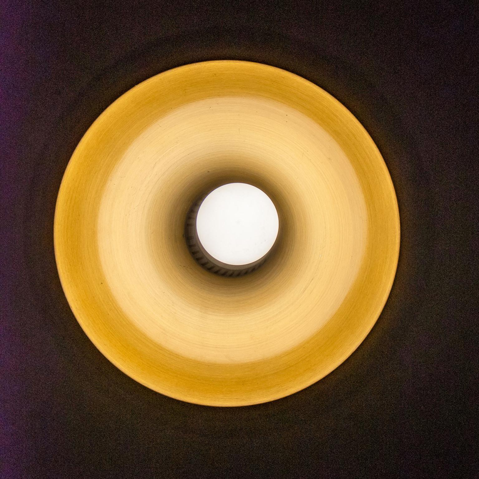 Pedant-Leuchte aus mundgeblasenem Goldglas von Doria, Deutschland, 1970er Jahre im Angebot 8