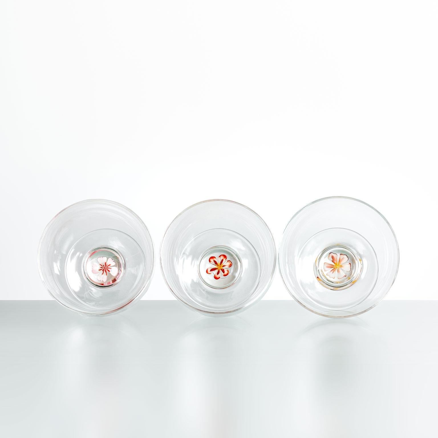 Hand Blown 'Hanami Champagne Cup Set' by Simone Crestani In New Condition In Camisano Vicentino, IT