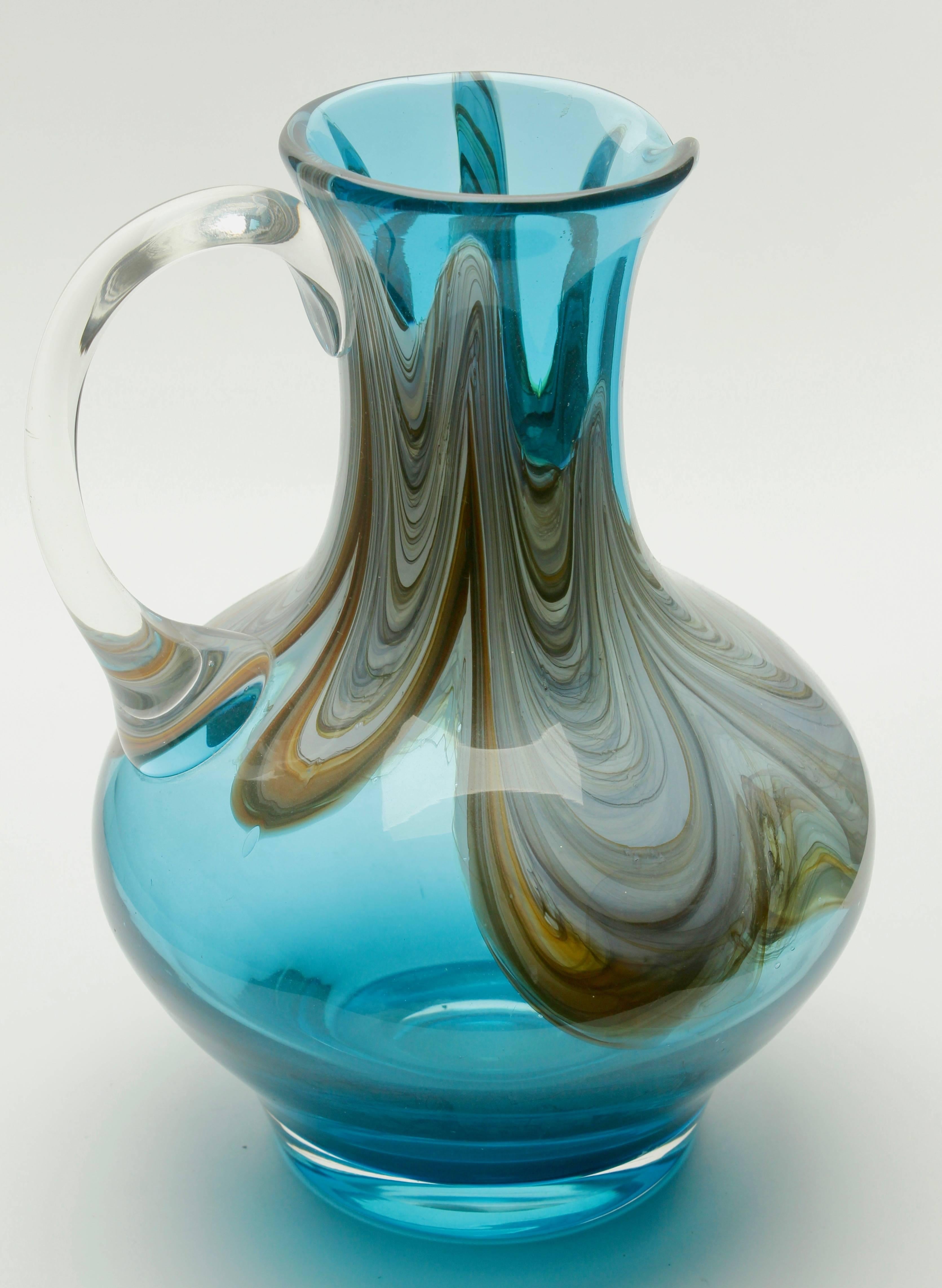 blown glass pitcher
