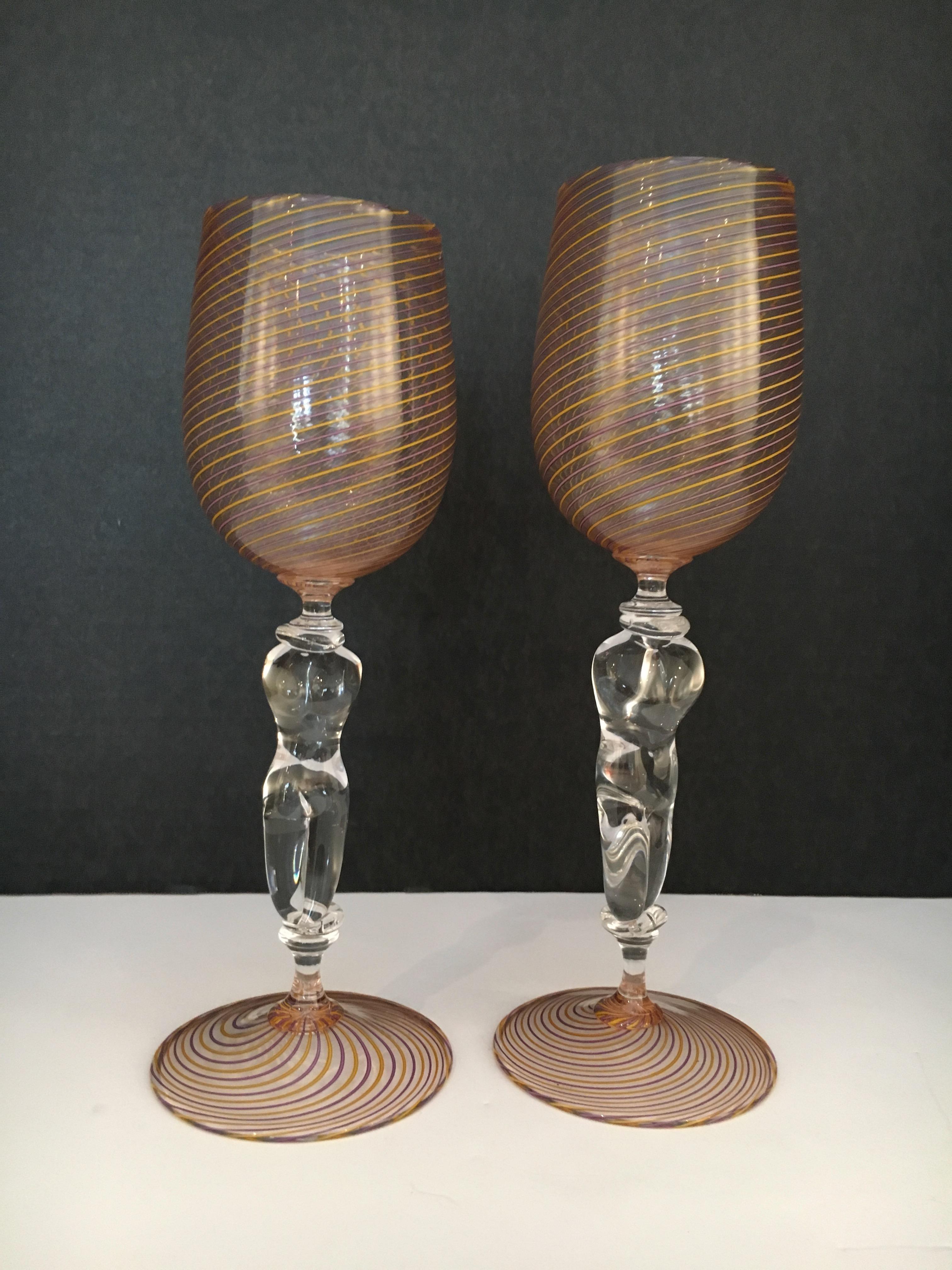 Handblown his and hers stemmed wine glasses- Artfully designed. Perfect for the perfect couple 

A phenomenal Wedding Gift from the Curated Giver.