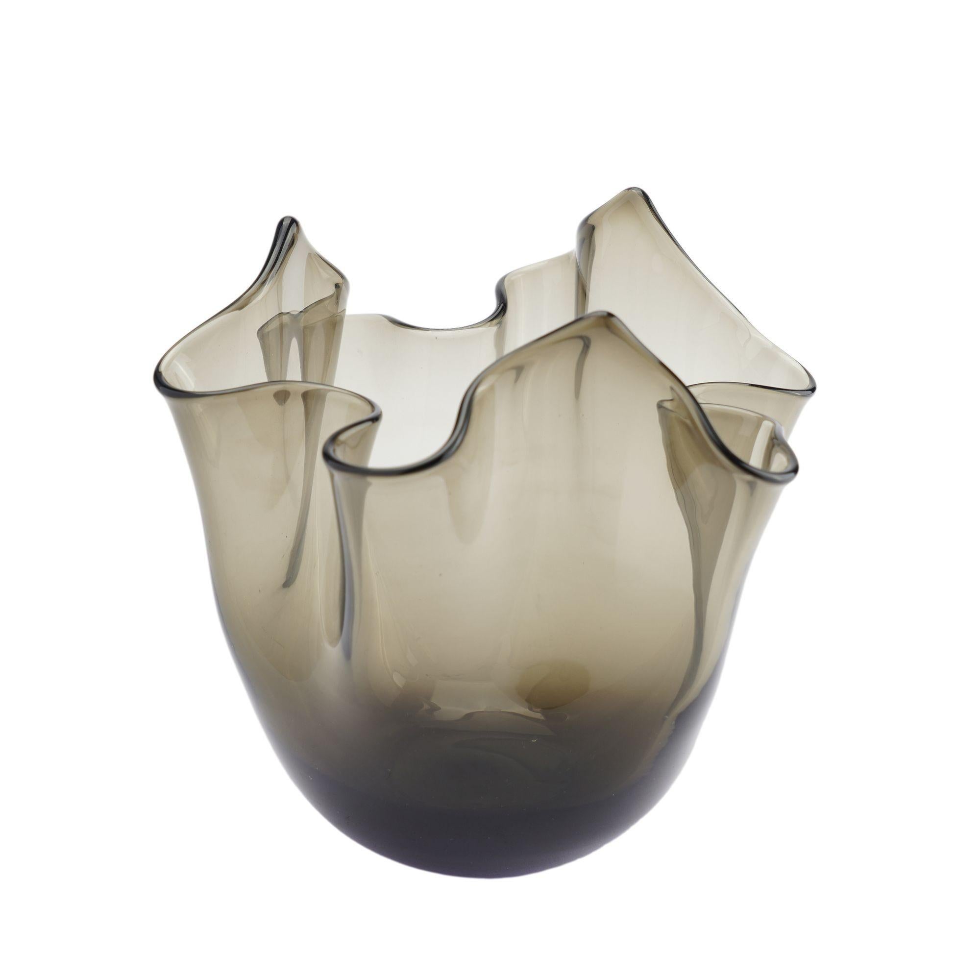 Italiano Vaso Fazzoletto italiano soffiato a mano, anni '50 in vendita