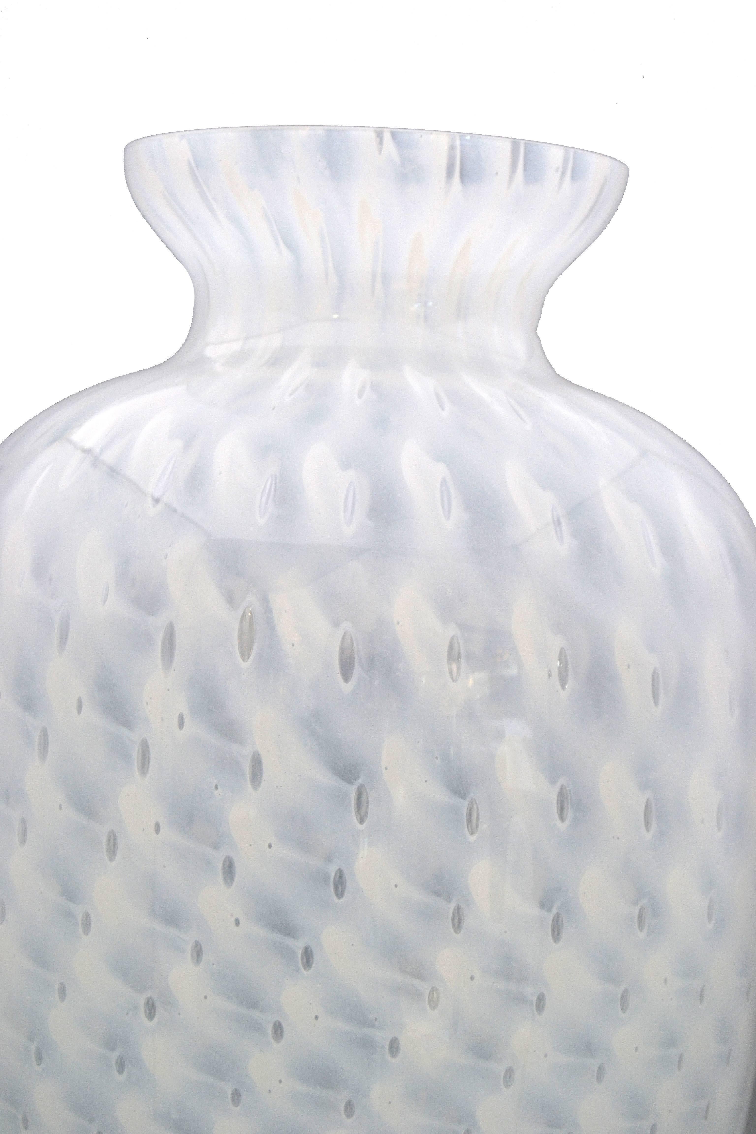 Murano Glass Handblown Italian Murano Art Glass Vase 