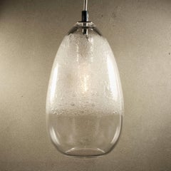 Bubble Large Cone Clear, Pendant Light, Hand Blown Glass - Made to Order