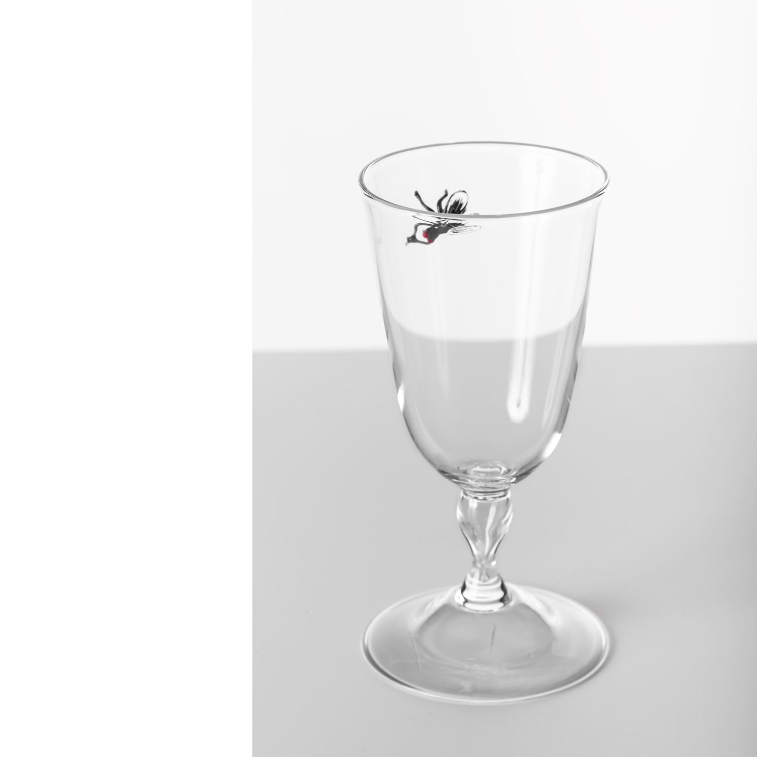 Italian Contemporary Hand Blown 'Vanitas Low Glass' by Simone Crestani