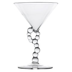 Copa de Martini Contemporánea Soplada a Mano Alchemica Bar de Cócteles Burbujas Alegres