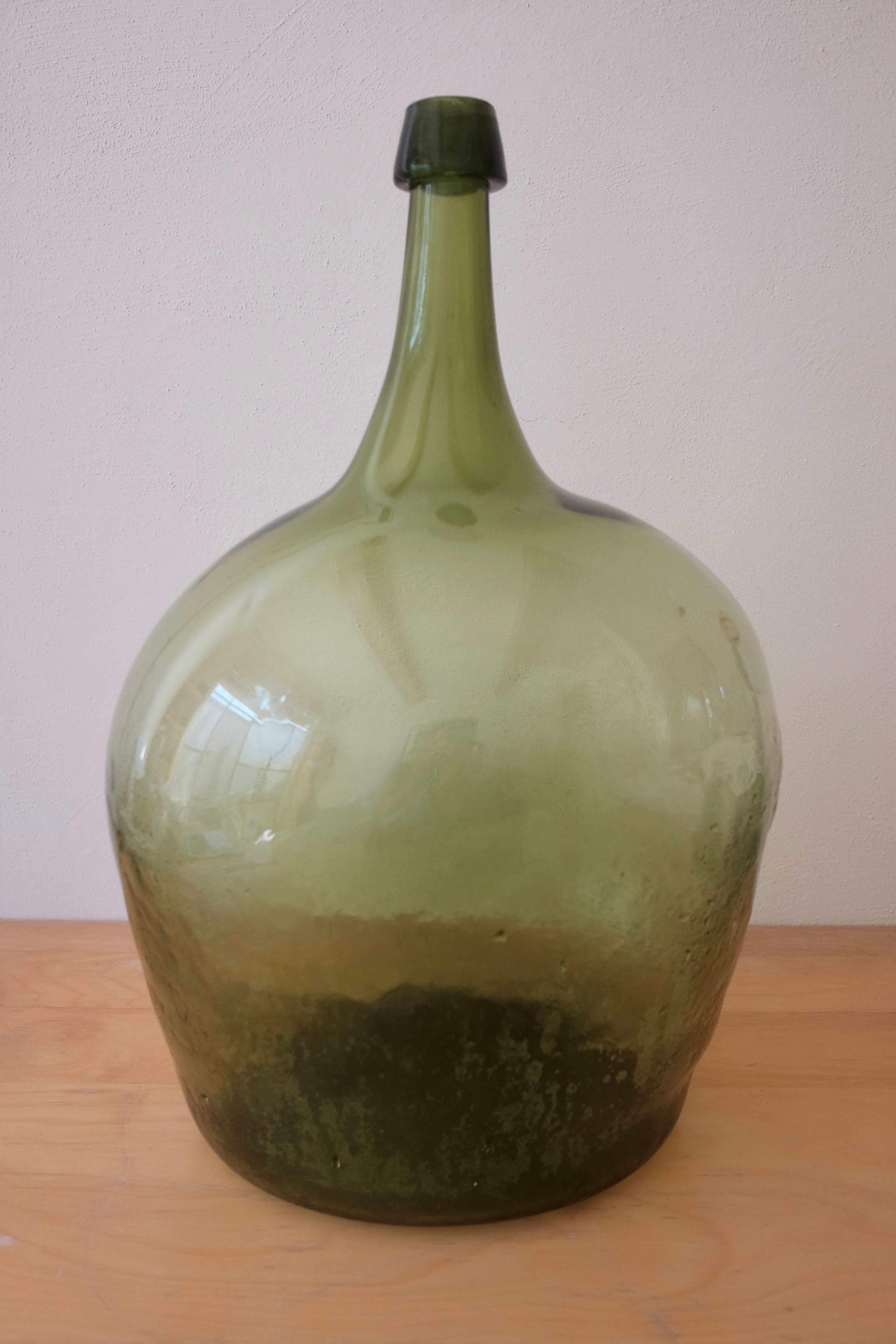 Rustic Hand Blown Mezcal Bottle from Mexico
