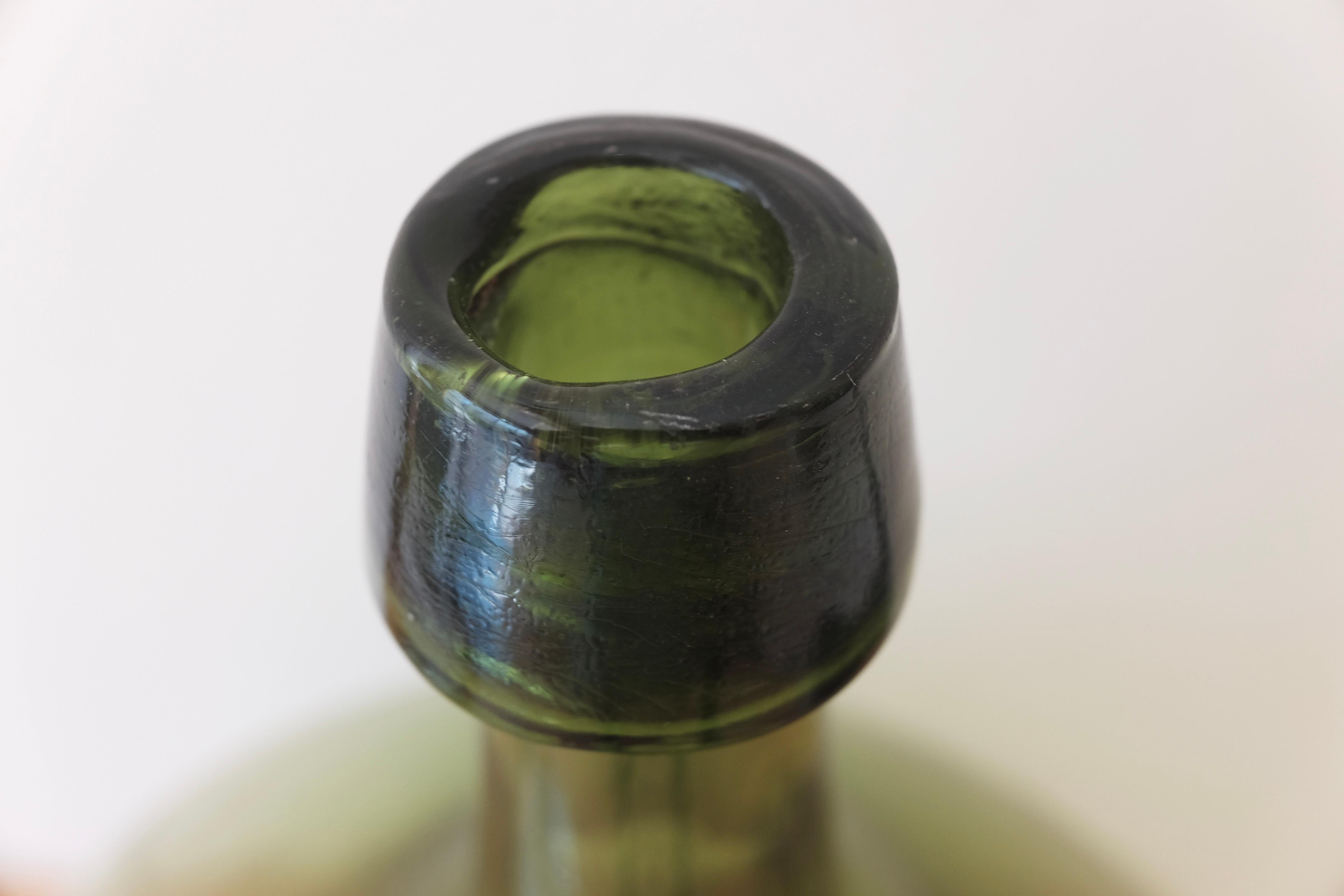 Early 20th Century Hand Blown Mezcal Bottle from Mexico