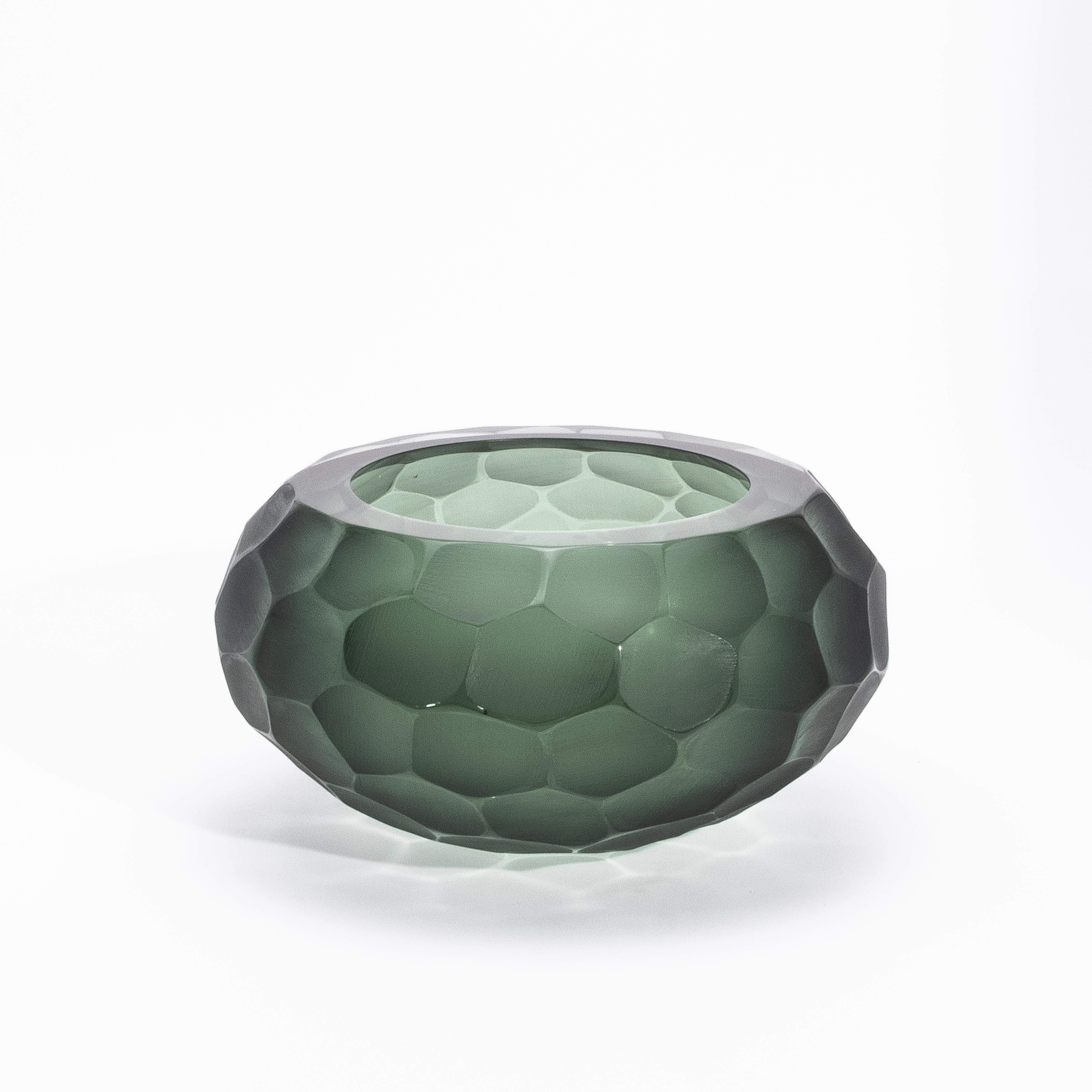 XXI secolo e contemporaneo Ciotola moderna di Murano soffiata a mano in Greene & Greene Grande in vendita