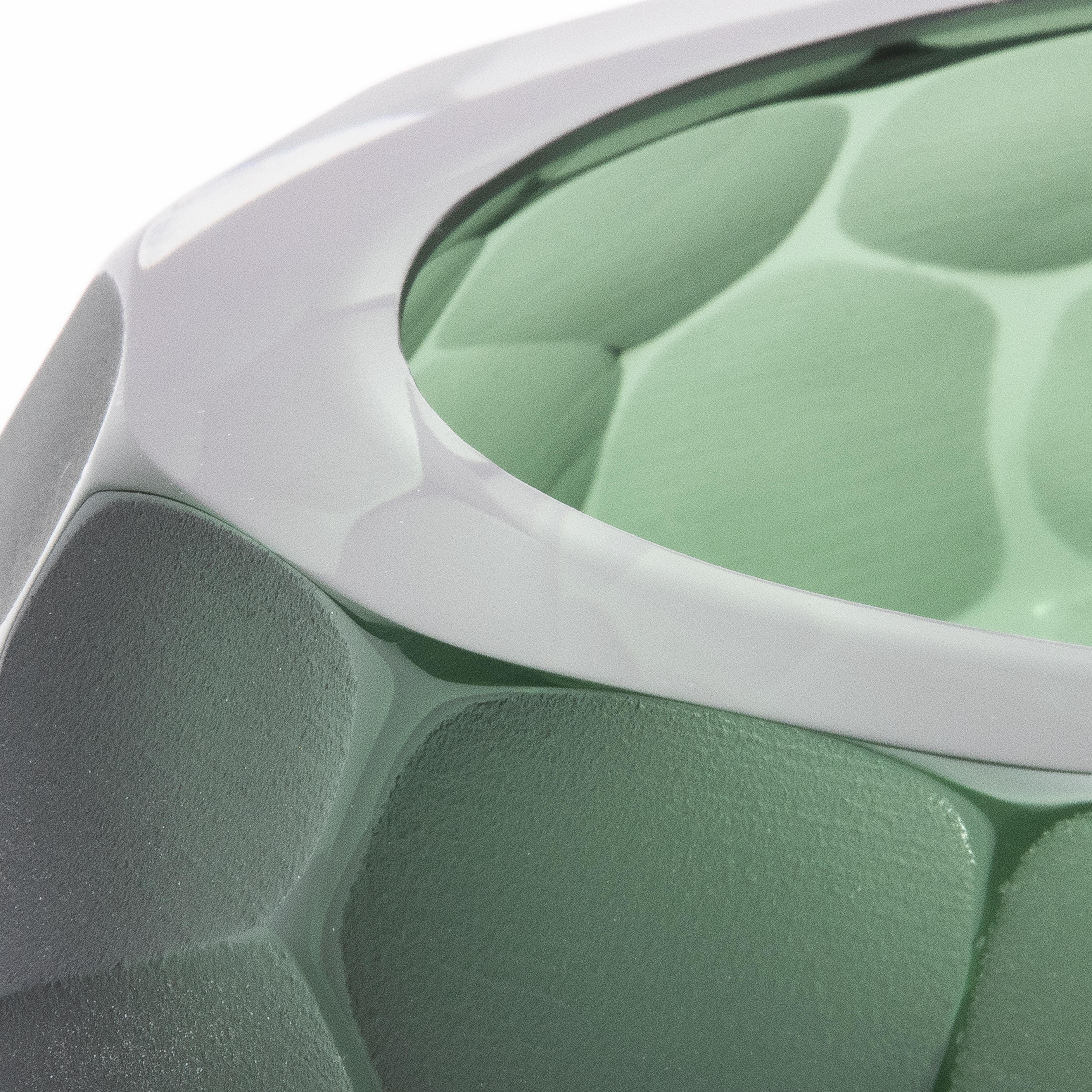 Contemporary Hand-Blown Modern Murano Bowl in Eucalyptus Green Medium For Sale