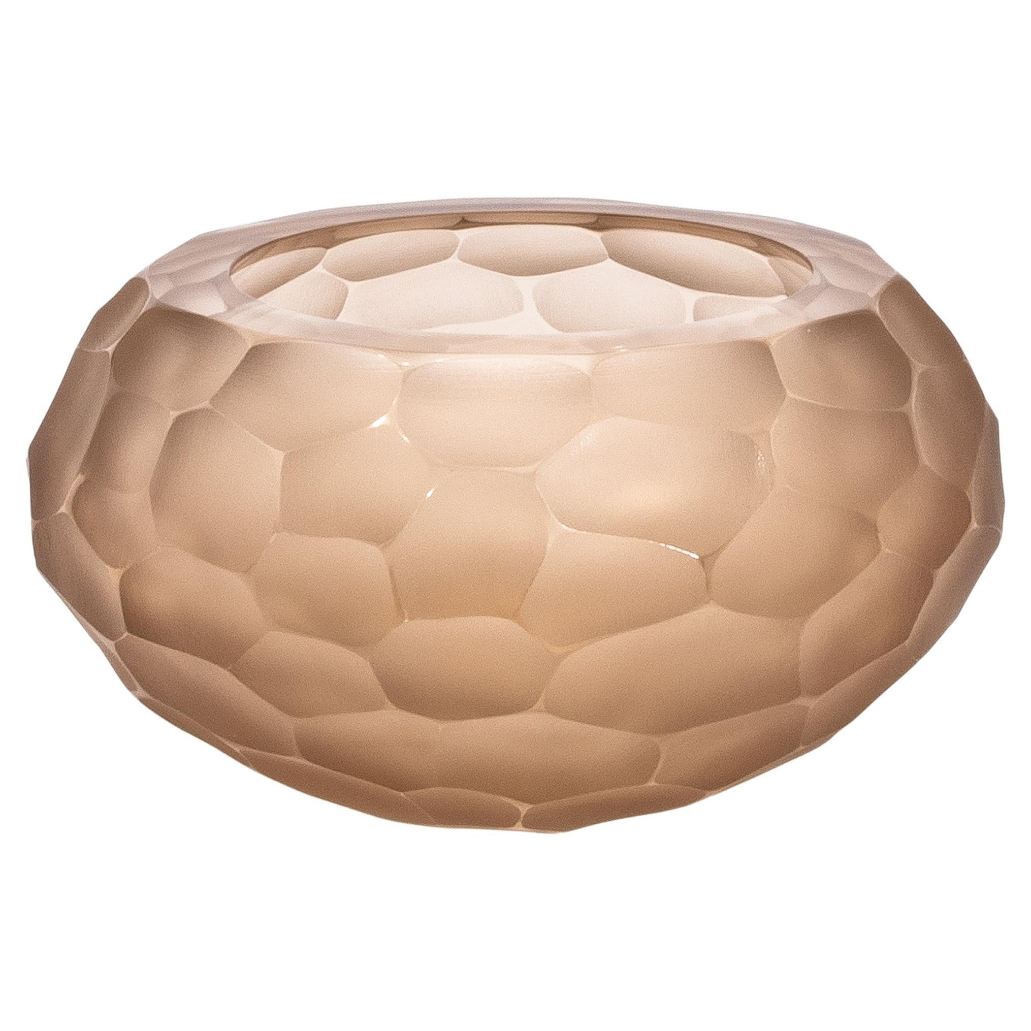 Bol moderne de Murano soufflé à la main, couleur rose