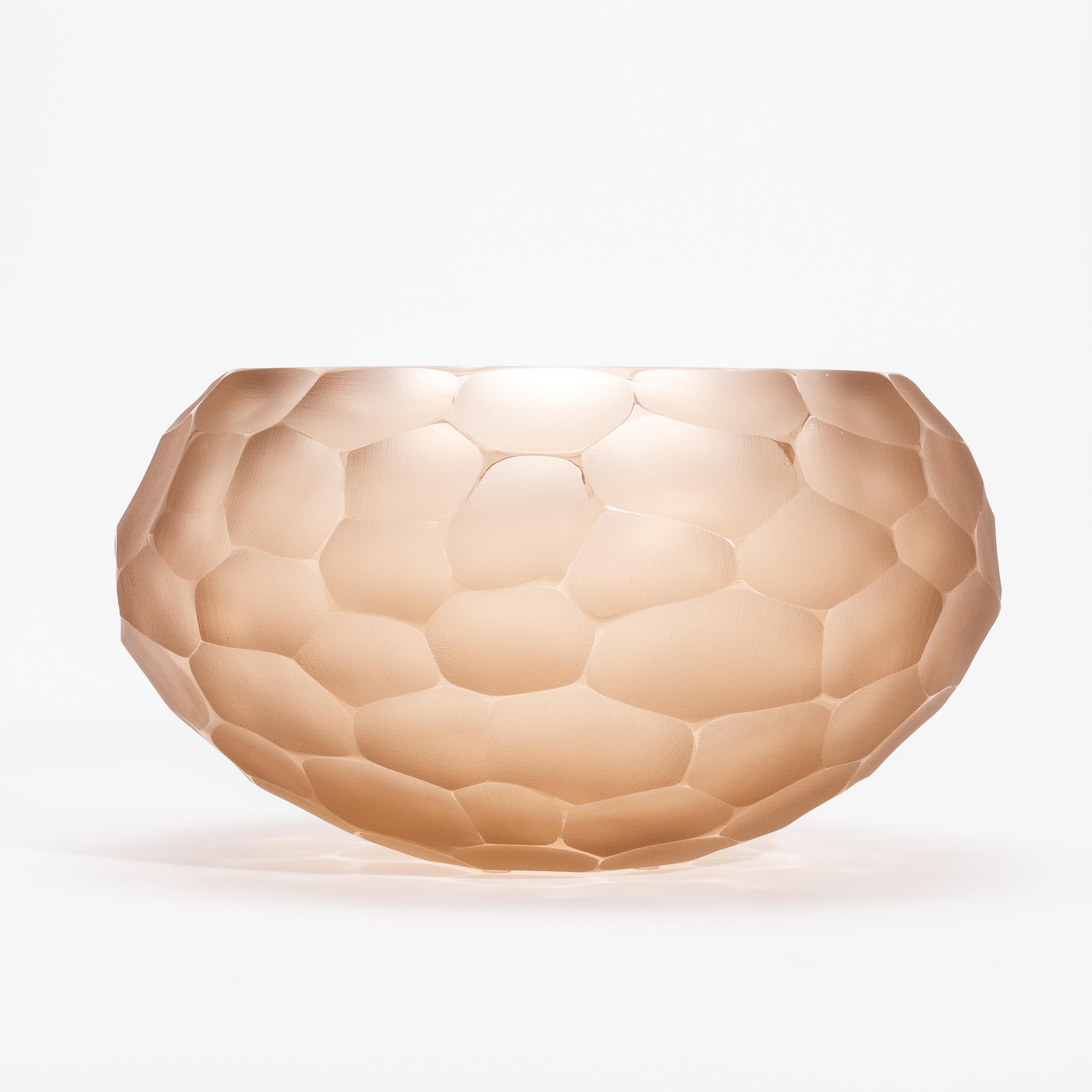 Vetro di Murano Ciotola moderna di Murano soffiata a mano in rosa grande in vendita