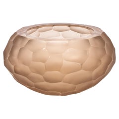 Hand-Blown Modern Murano Bowl in Rose Large