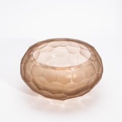 Hand-Blown Modern Murano Bowl in Rose Medium