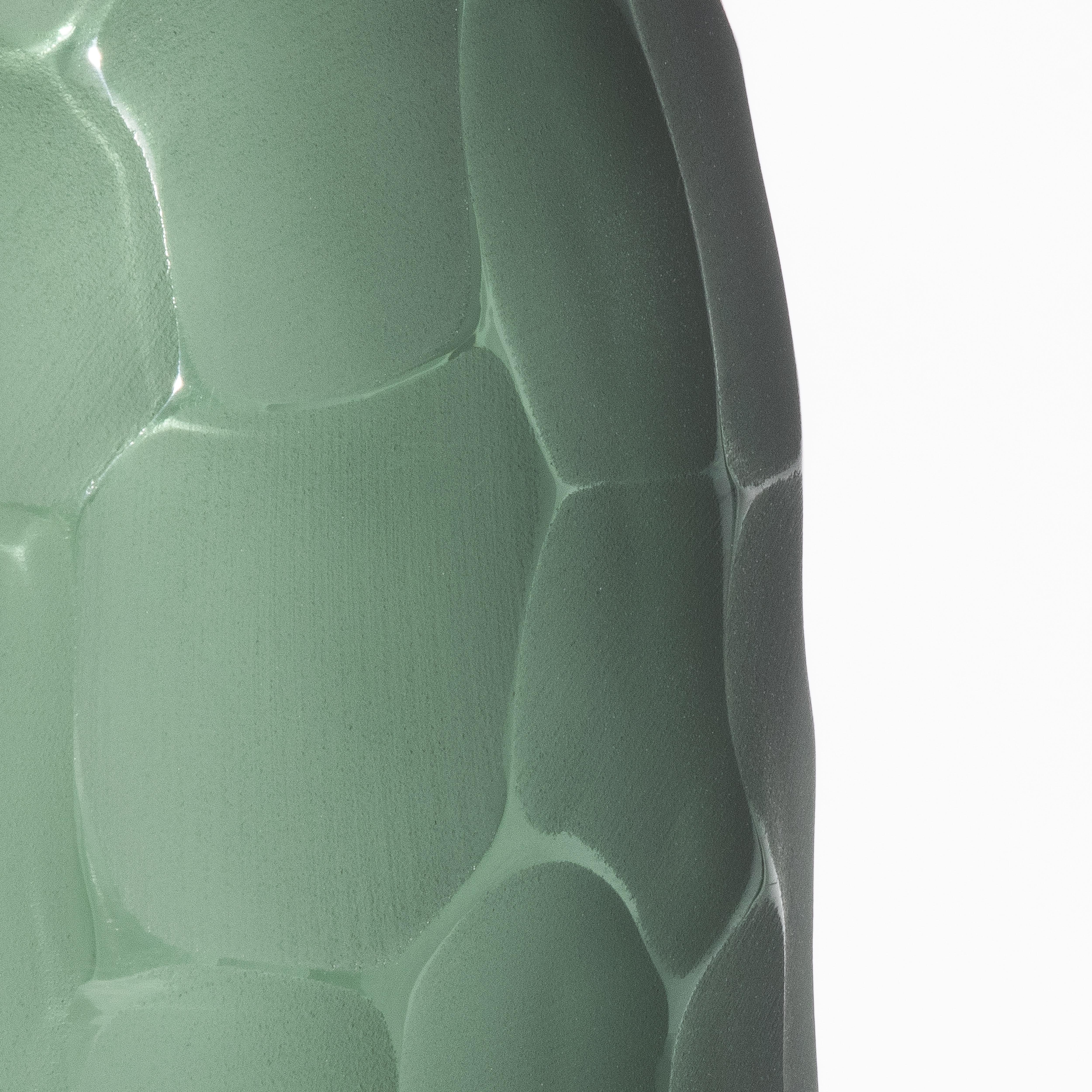 italien Grand vase moderne de Murano soufflé à la main en vert eucalyptus en vente