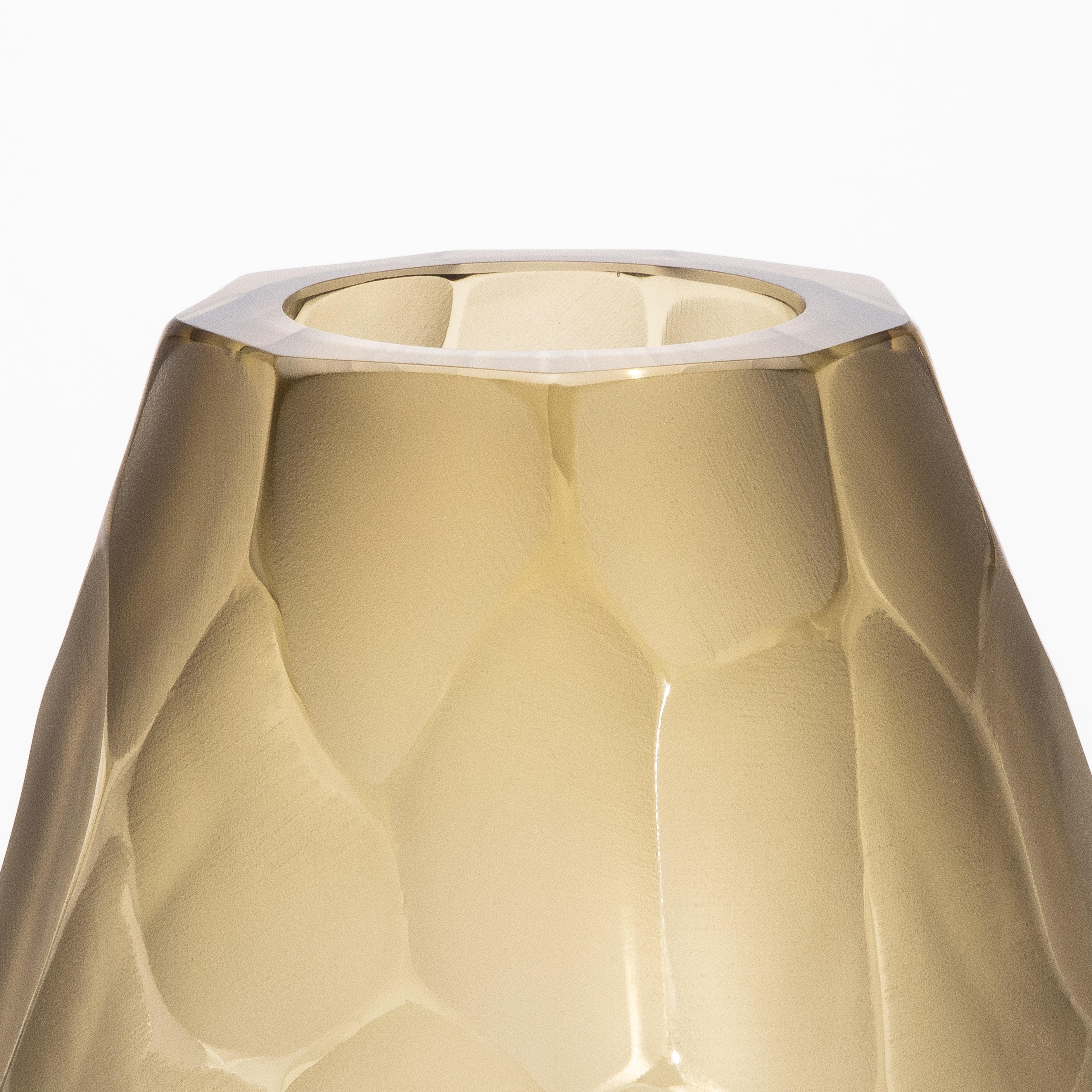 Moderno Vaso di Murano alto e moderno soffiato a mano in Greene & Greene Grande in vendita