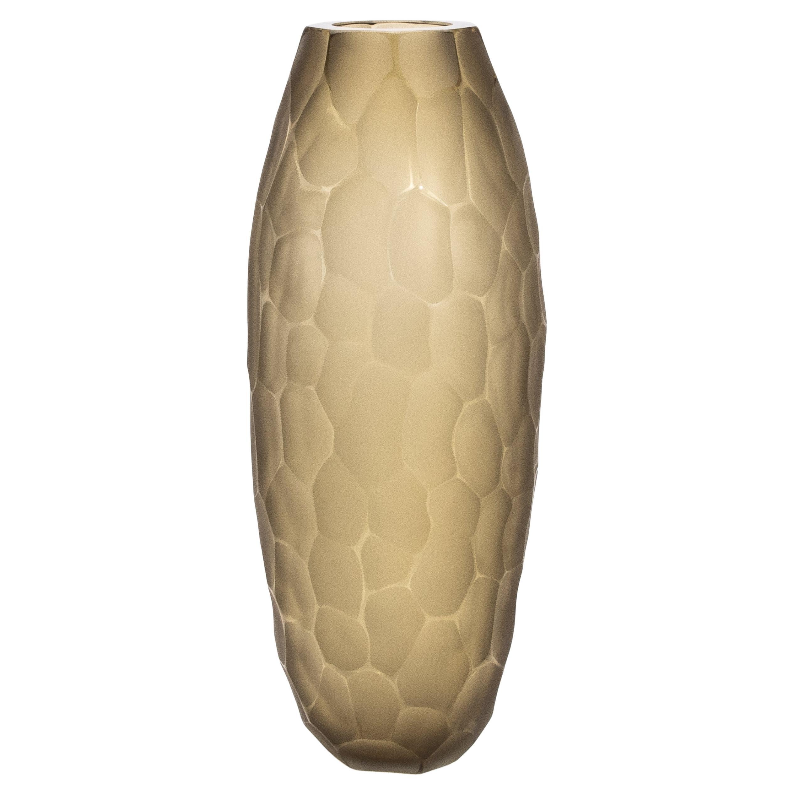 Vaso di Murano alto e moderno soffiato a mano in Greene & Greene Grande