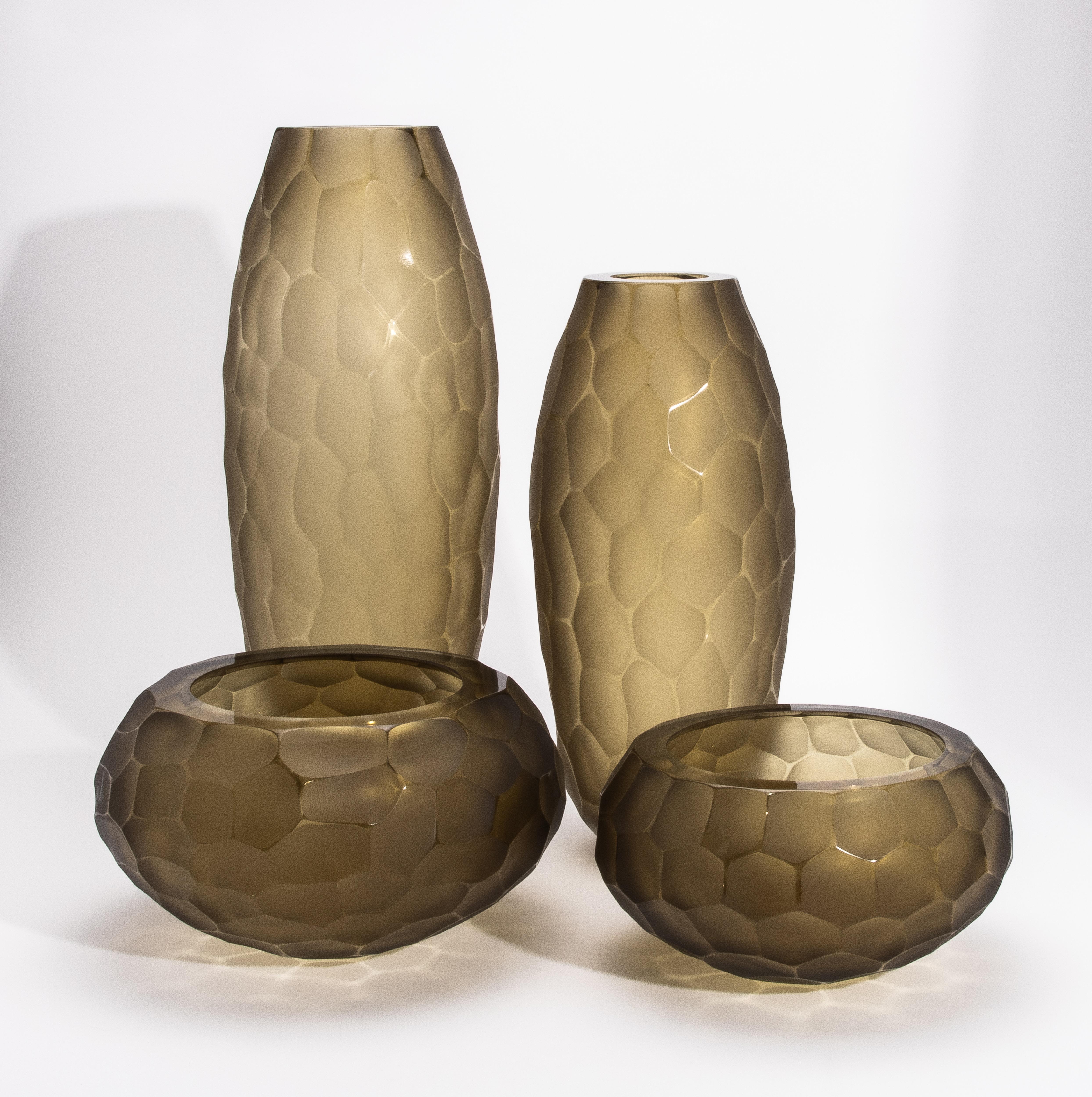 Vetro di Murano Vaso di Murano alto e moderno soffiato a mano in Greene & Greene medio in vendita