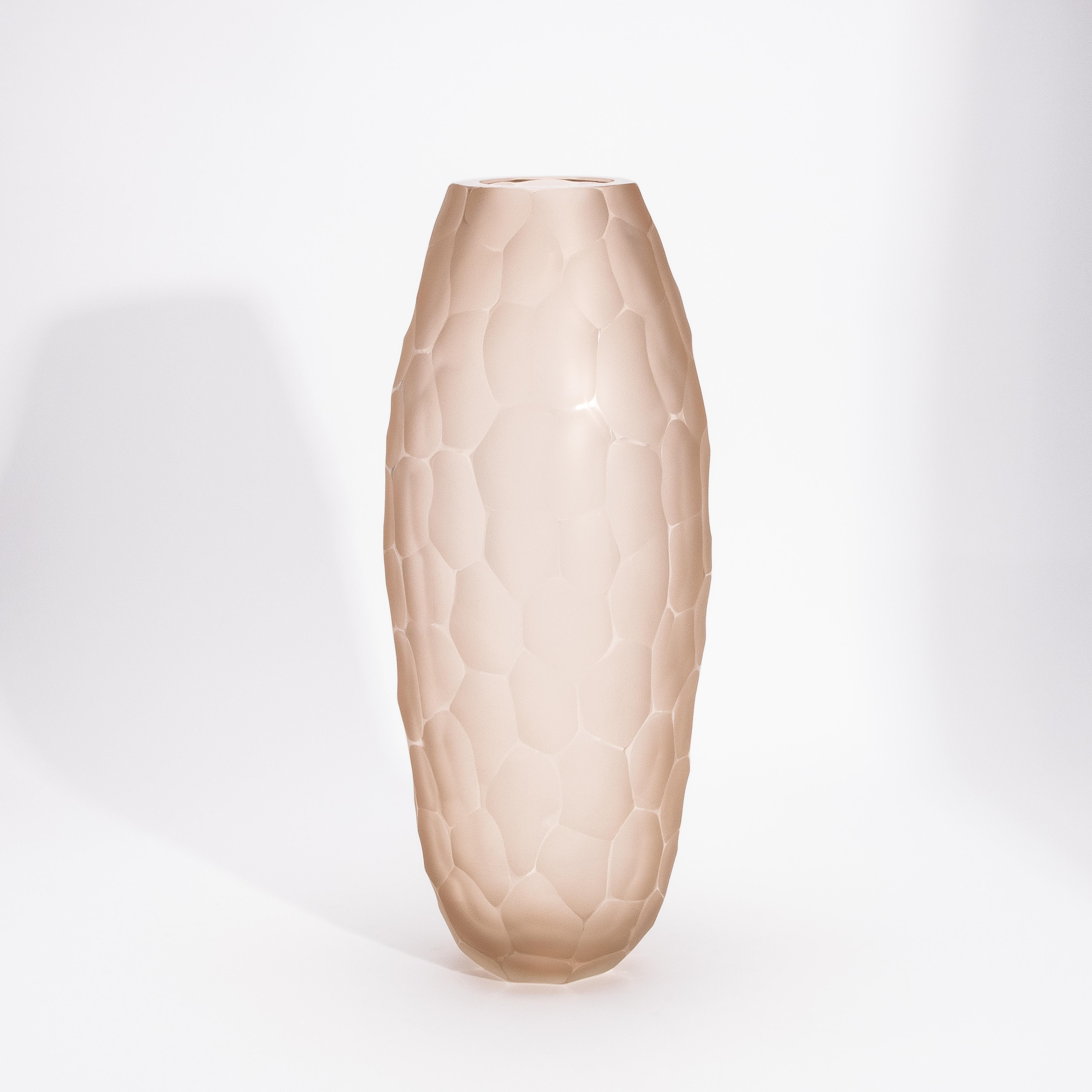 Il vaso alto moderno di Murano soffiato a mano in rosa è un capolavoro dell'artigianato veneziano che incarna eleganza ed esclusività. Realizzato dai migliori artigiani di Murano, questo squisito pezzo è stato creato con la venerata tecnica del