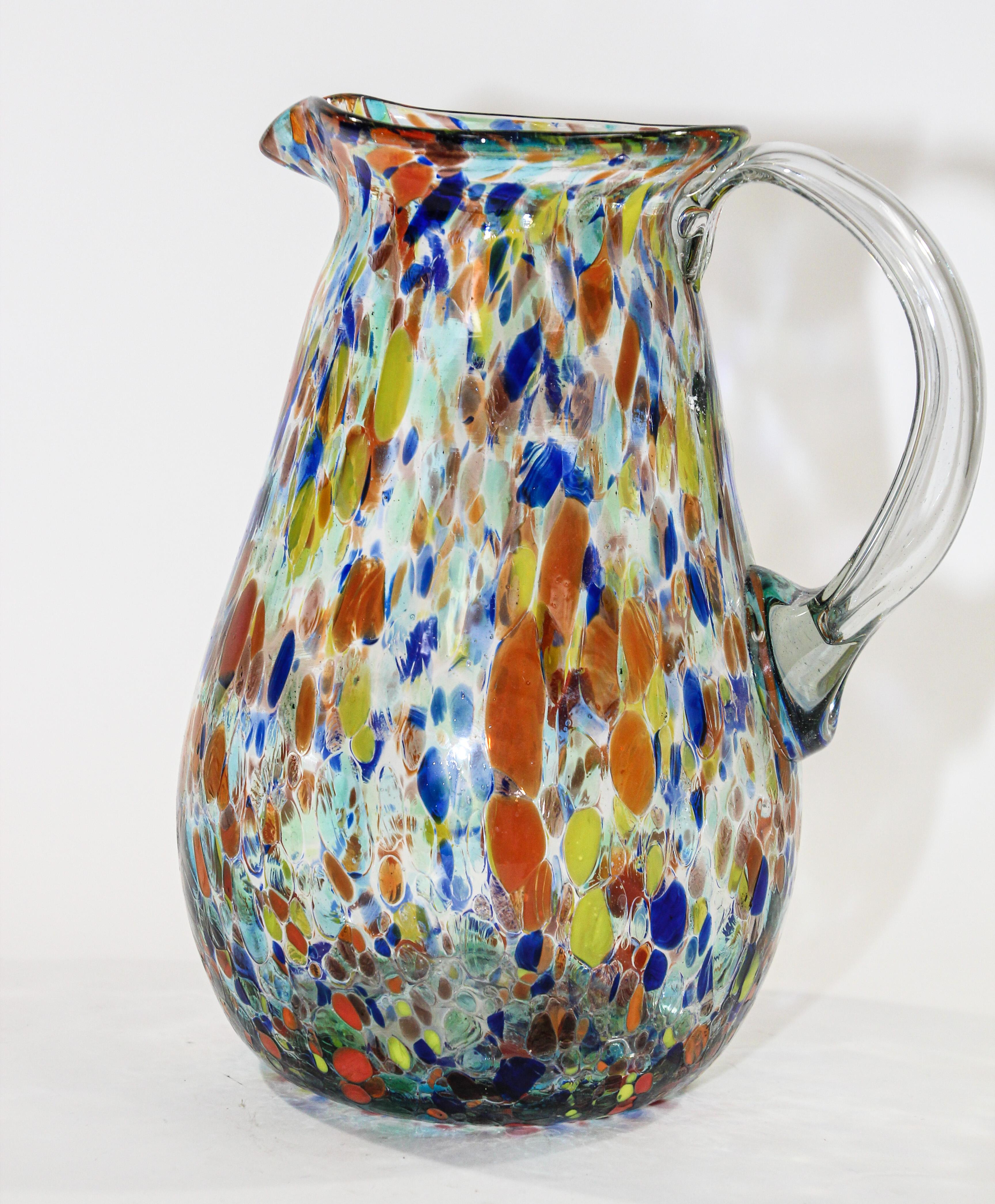 murano glass jug