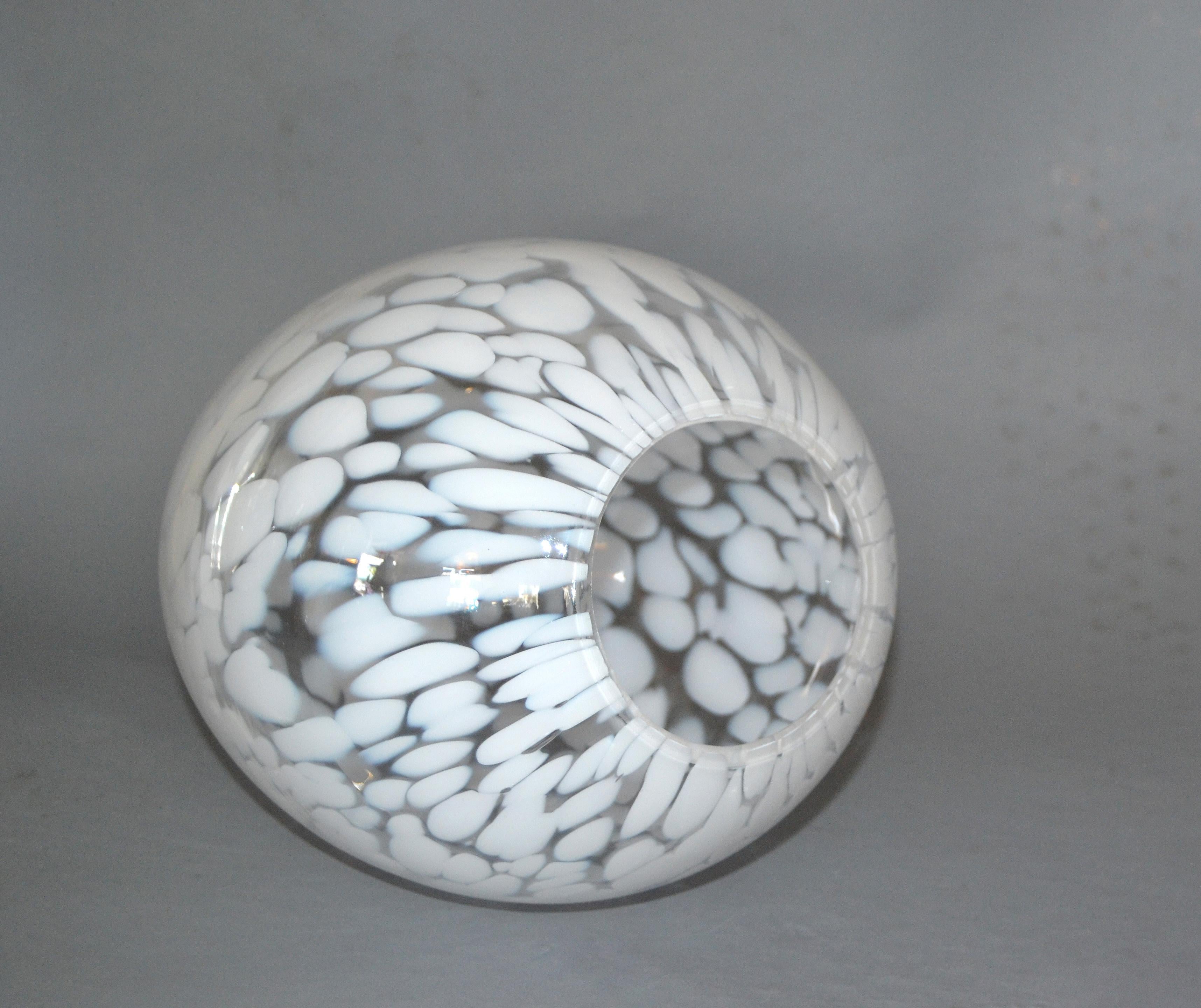 Late 20th Century Hand Blown Murano Art Glass Egg Sculpture, Italy