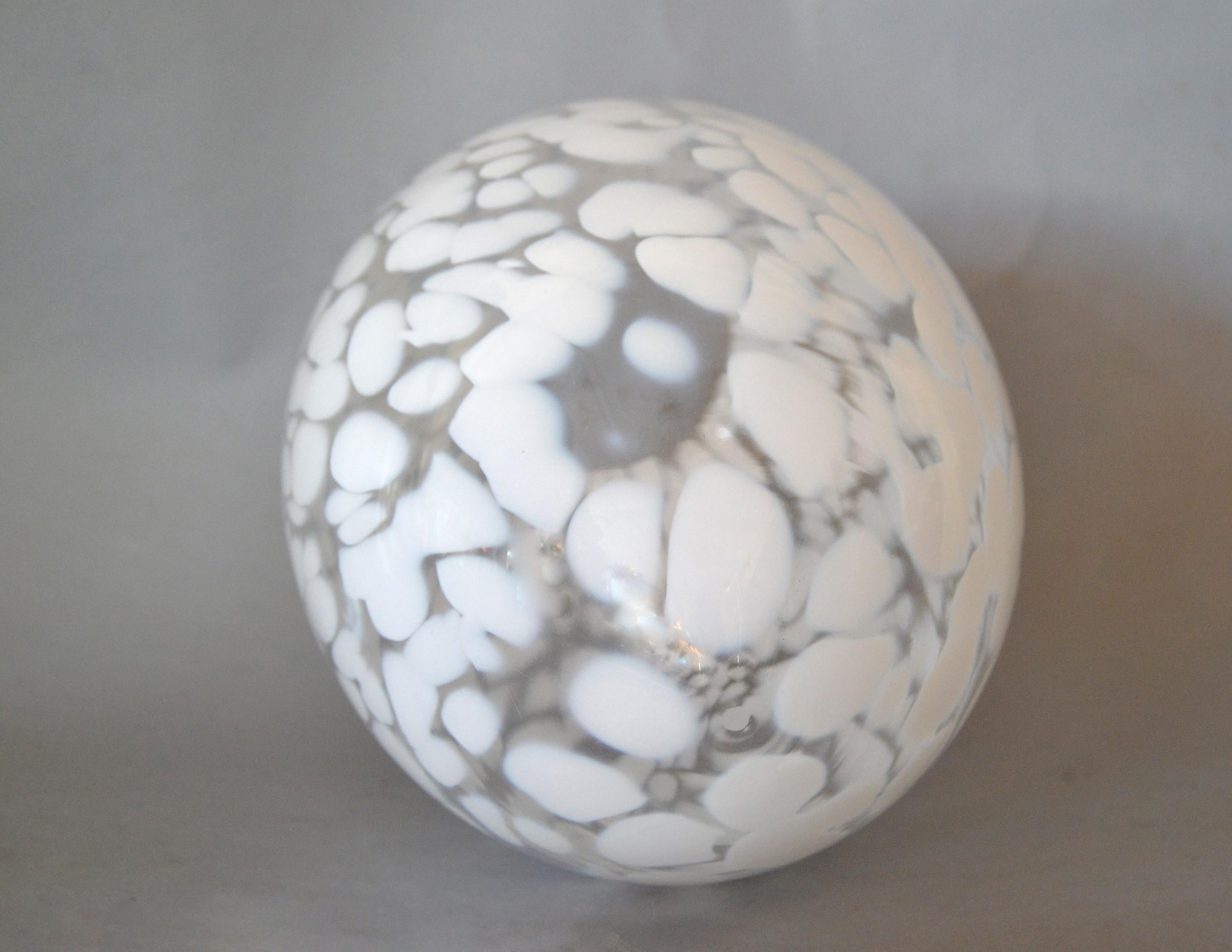 Murano Glass Hand Blown Murano Art Glass Egg Sculpture, Italy