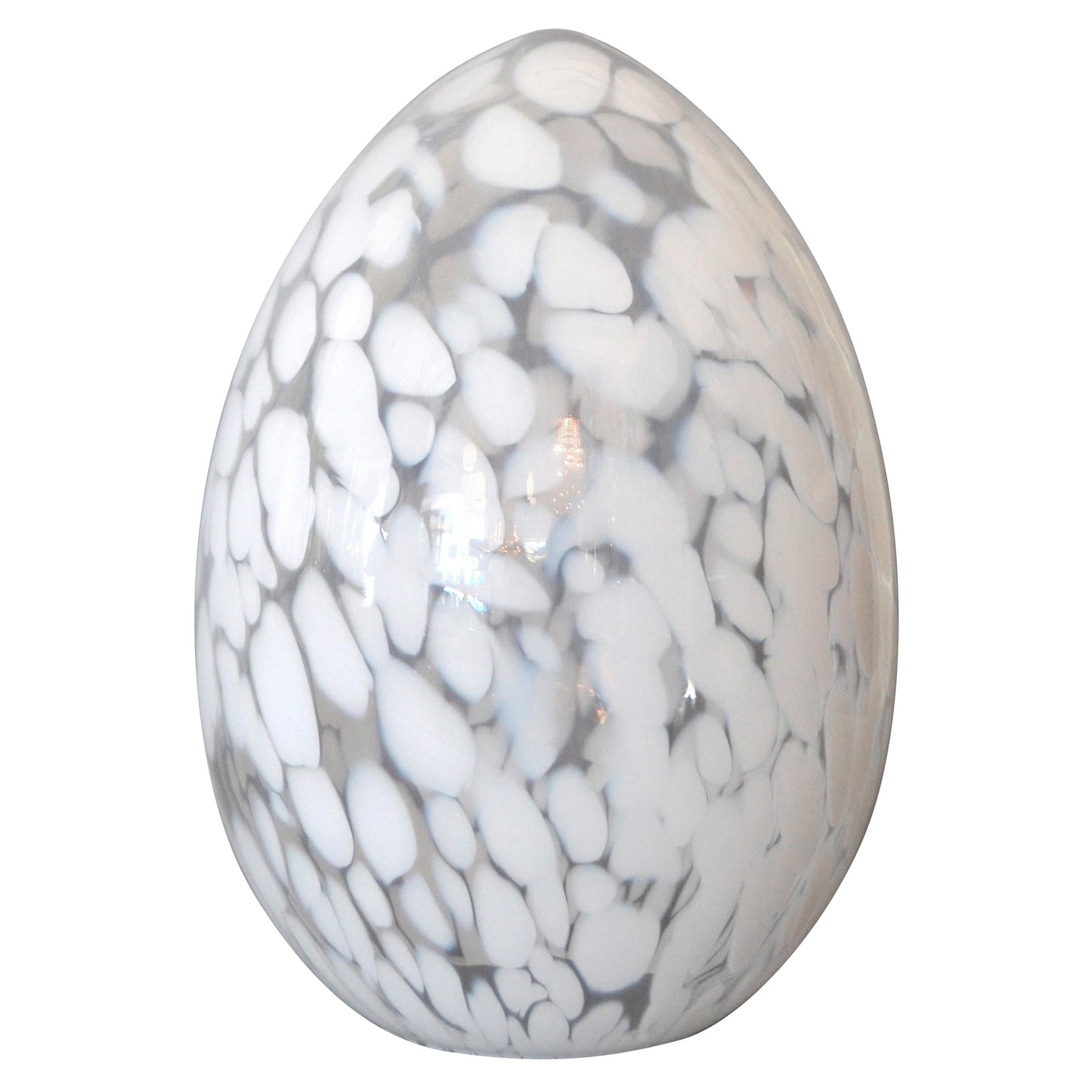 Hand Blown Murano Art Glass Egg Sculpture, Italy