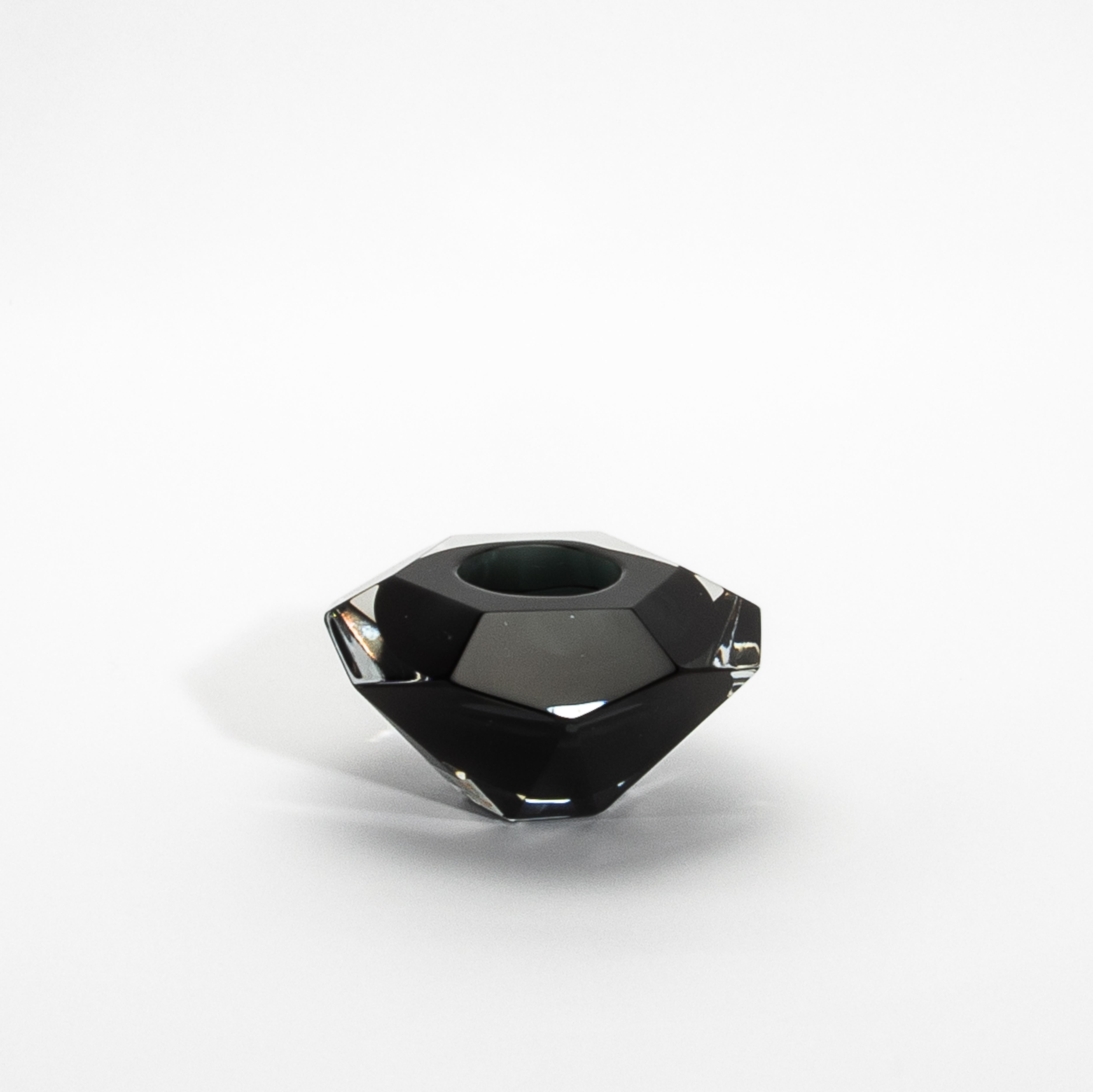 Cendrier de Murano soufflé à la main en gris en vente 2