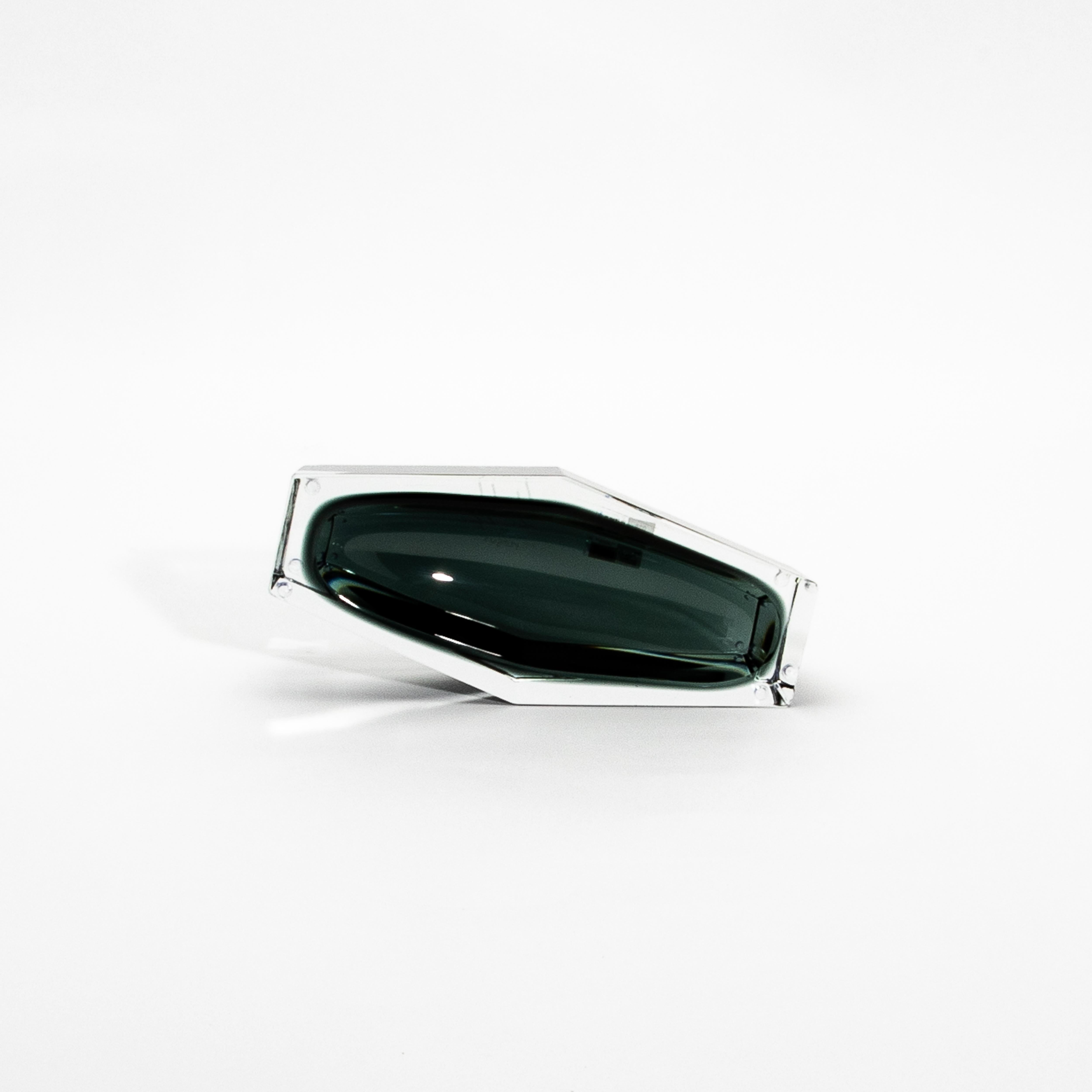Handgeblasener Murano-Aschenbecher in Grau (Moderne) im Angebot