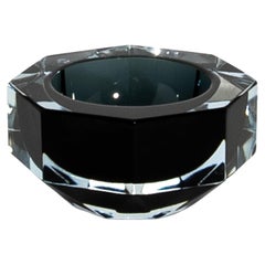 Hand-Blown Murano Ashtray in Grey