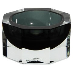 Hand-Blown Murano Ashtray in Grey