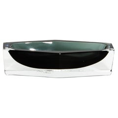 Hand-Blown Murano Ashtray in Grey
