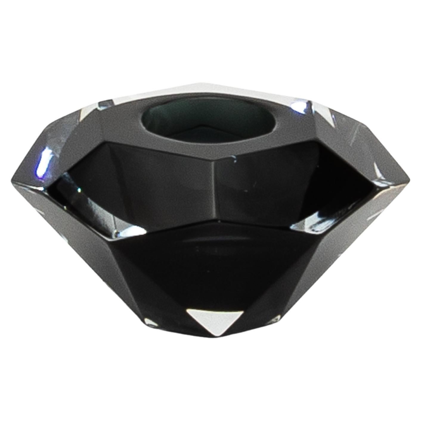 Hand-Blown Murano Ashtray in Grey